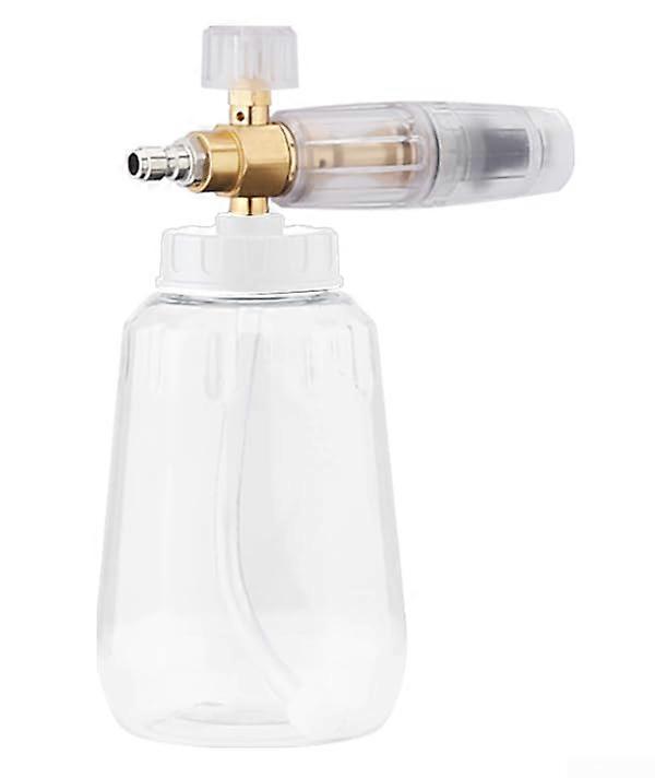 Foam washer with flexible hose and 1L capacity for quick connect car wash (transparent, 1L) Clear 1L