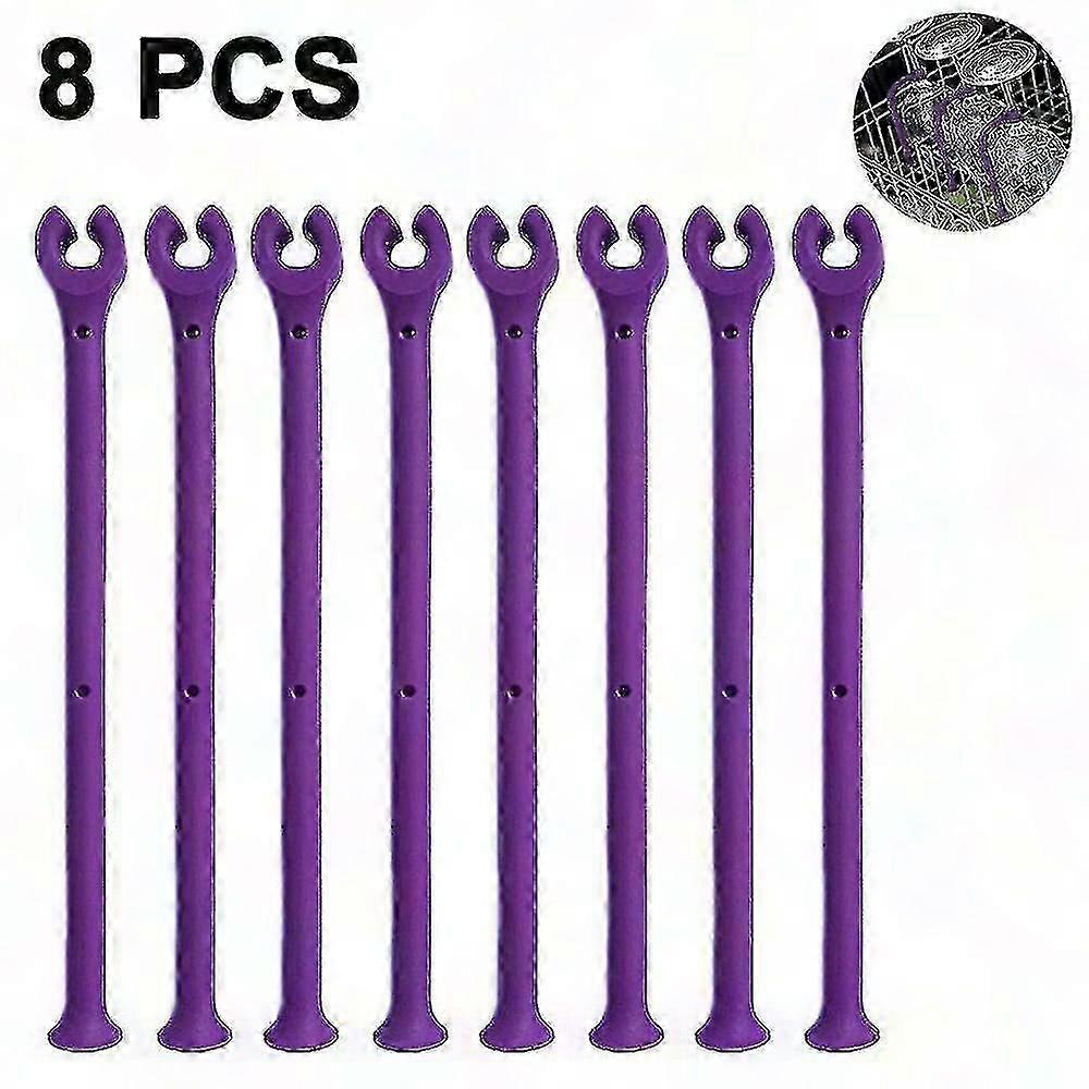 8pcs Silicone Dishwasher Attachment for Wine Glasses - Flexible Stemware Holder & Protector