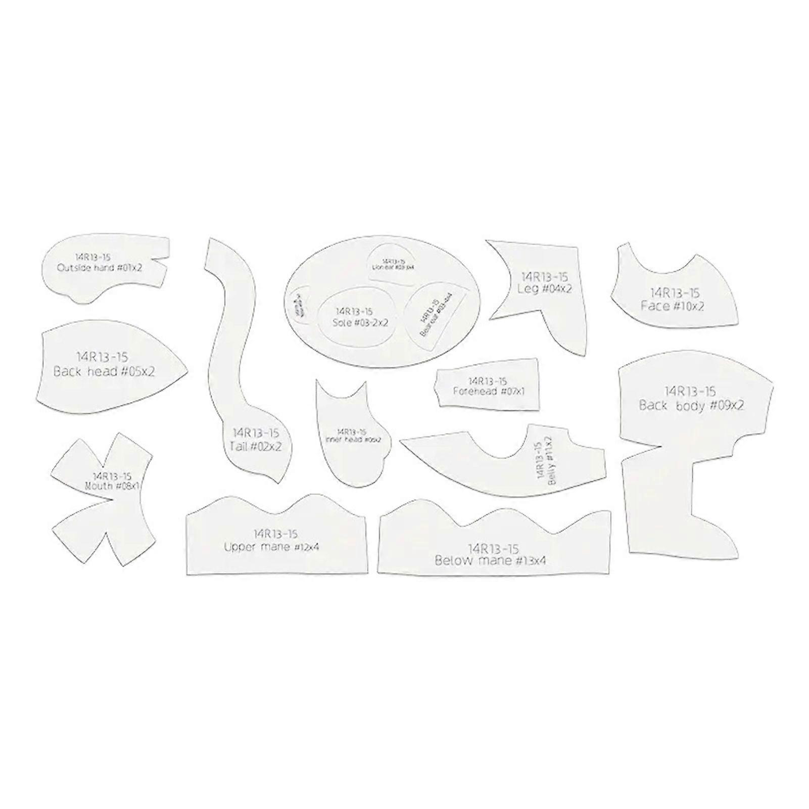 Beginner Friendly Fabric Lion-Pattern Template Wear Resistant Sewing Stencil for Home Decoration