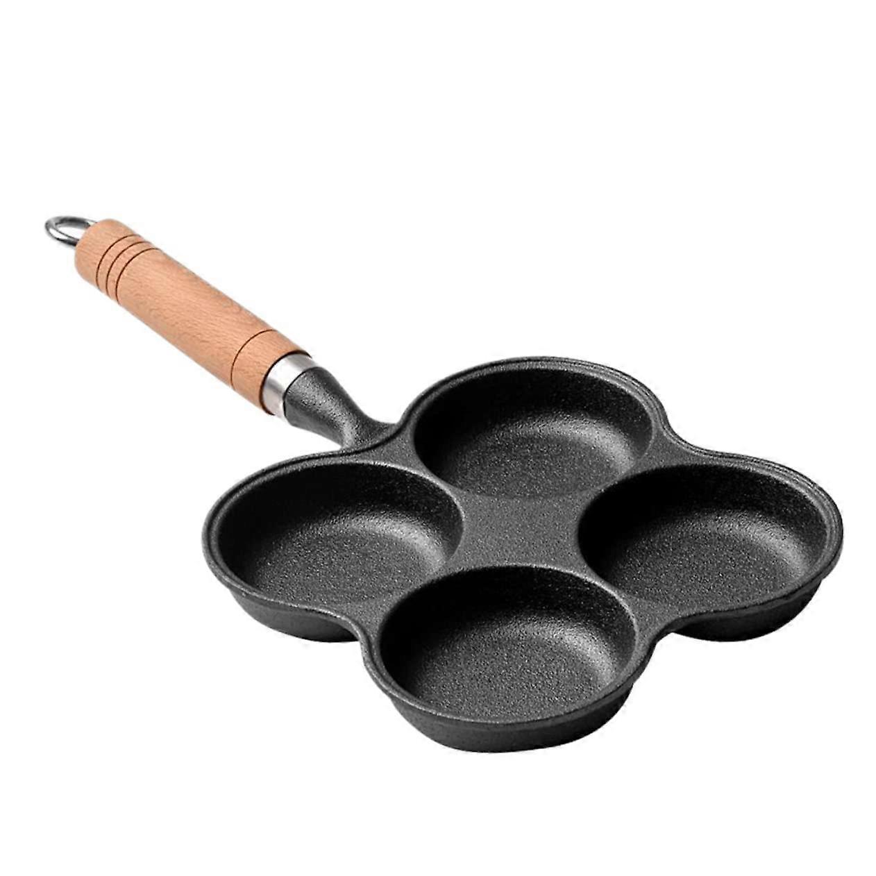 1Pc Non Stick Egg Frying Pan with Four for Cooking Pancakes Fried Eggs and More Comfortable Grip Handle for Easy Use