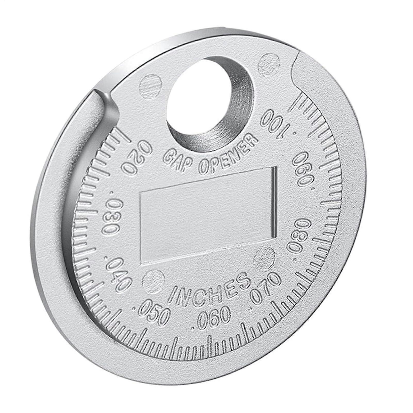 Spark Plug Gap Gauge, Portable Coin-Type Metal Spark Plug Gap Tester & Adjustment Tool, Car Maintenance For Driver