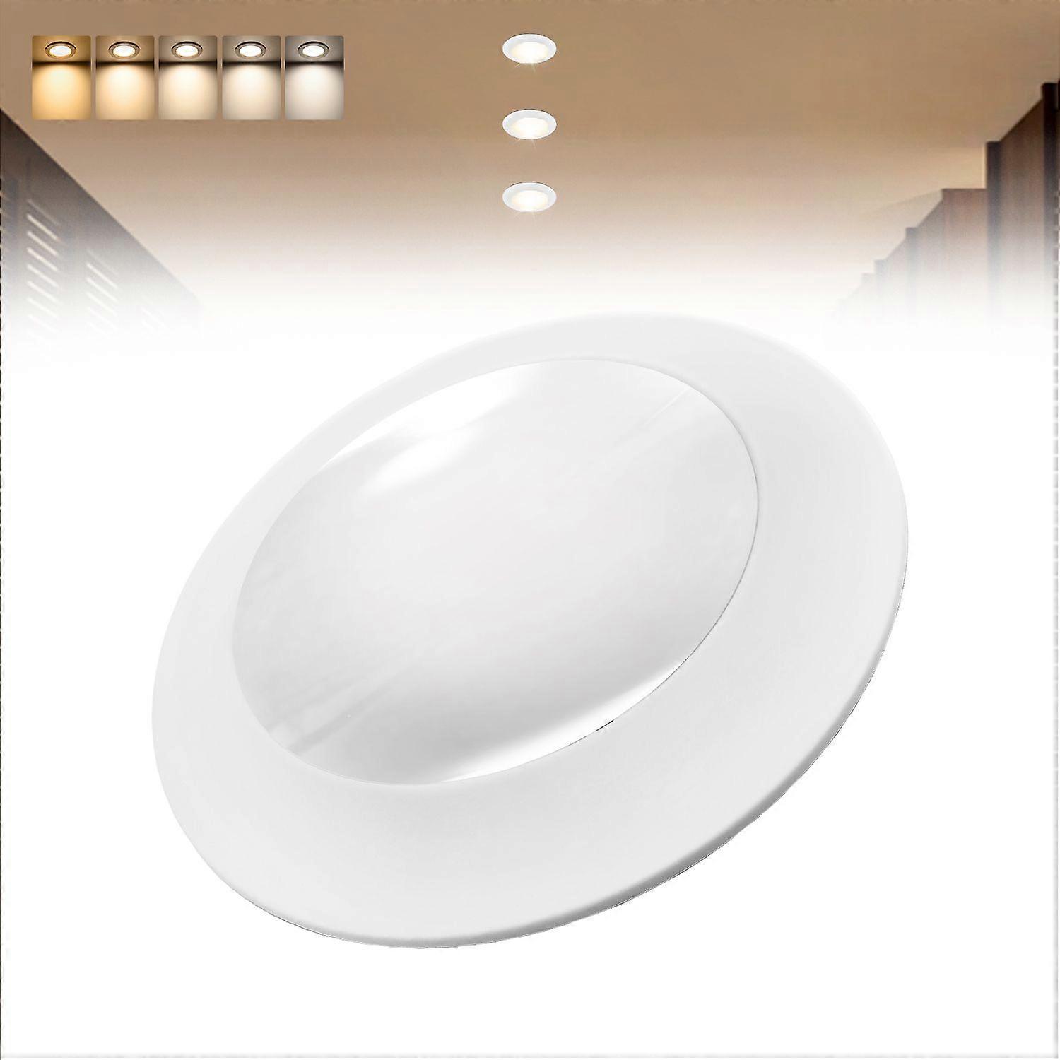 6 Inch LED Recessed Light Retrofit Kit Dimmable 15W Equivalent 120W 1200LM 5CCT Warm White -DayLight Selectable UL FCC Listed Easy Install For Existin