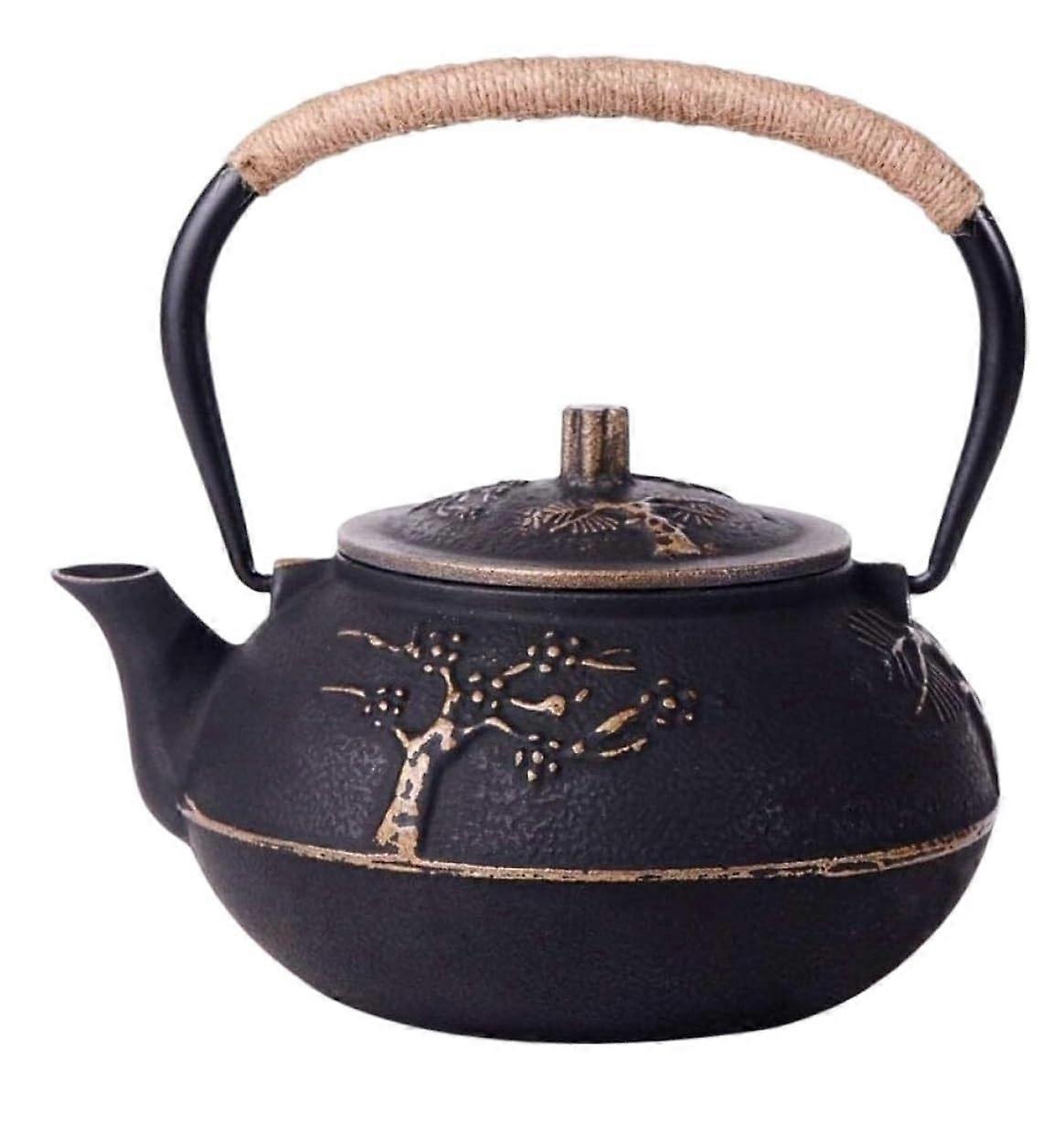 Japanese Cast Iron Tea Kettle 30.4oz/0.9L With Infuser For Home Kitchen