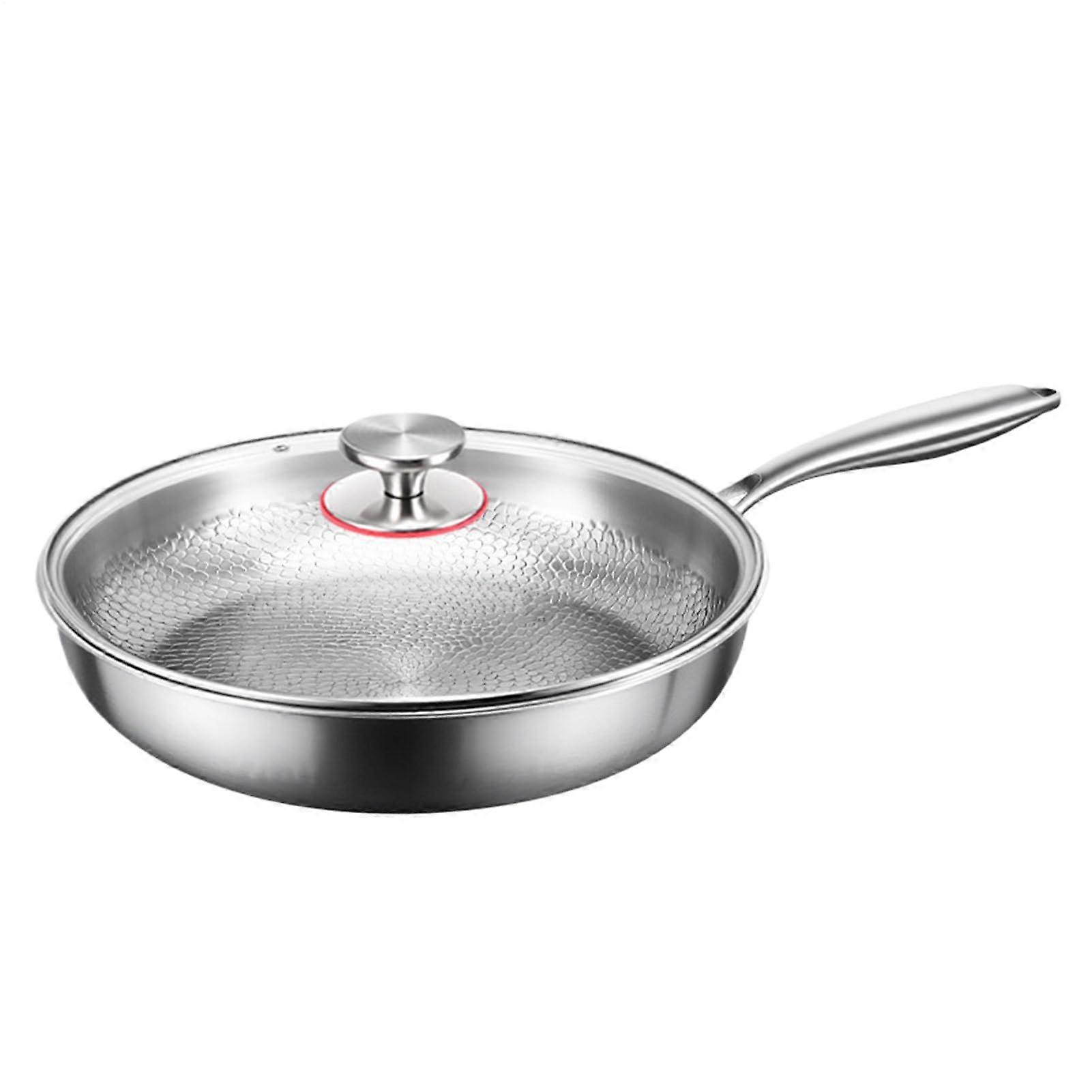 Frying Pan 28cm Nonstick Omelette Pan with Lid, Titanium Hammered Skillet for Induction Cooktop and Camping Cooking