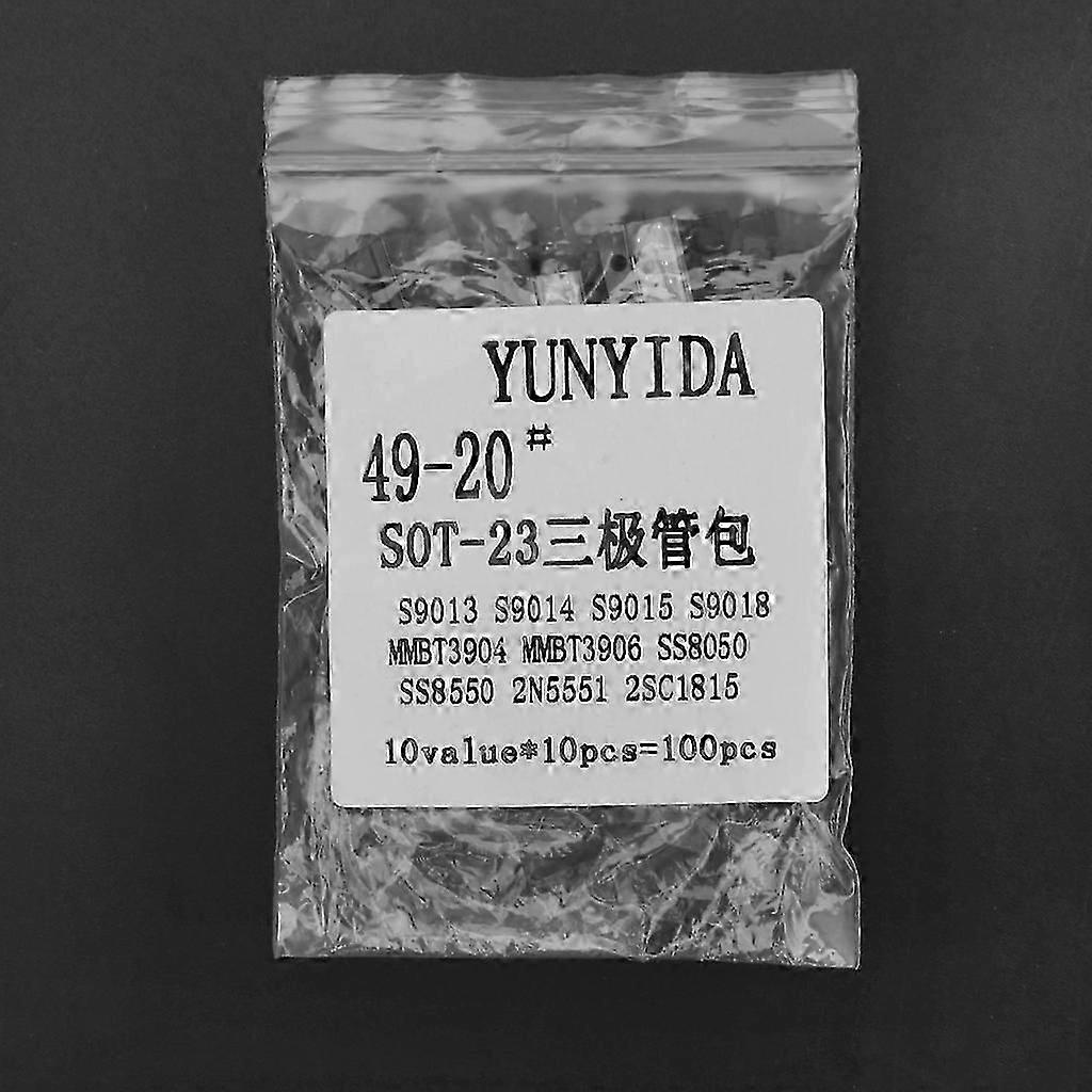 100pcs SOT-23 SMD Transistor Sample Kit Package 10 Kinds Triode
