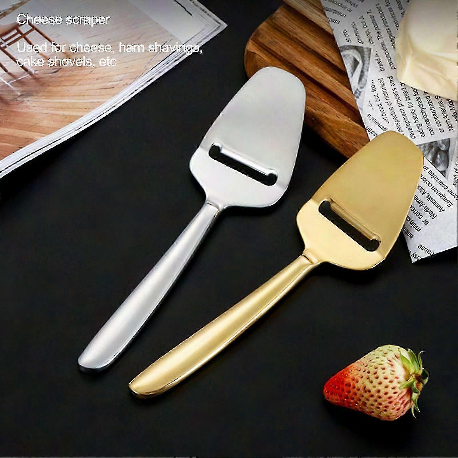 Stainless Steel Cheese Slicer with Hollow Design - Multi-Functional Butter Scraper for Kitchen & Home Use
