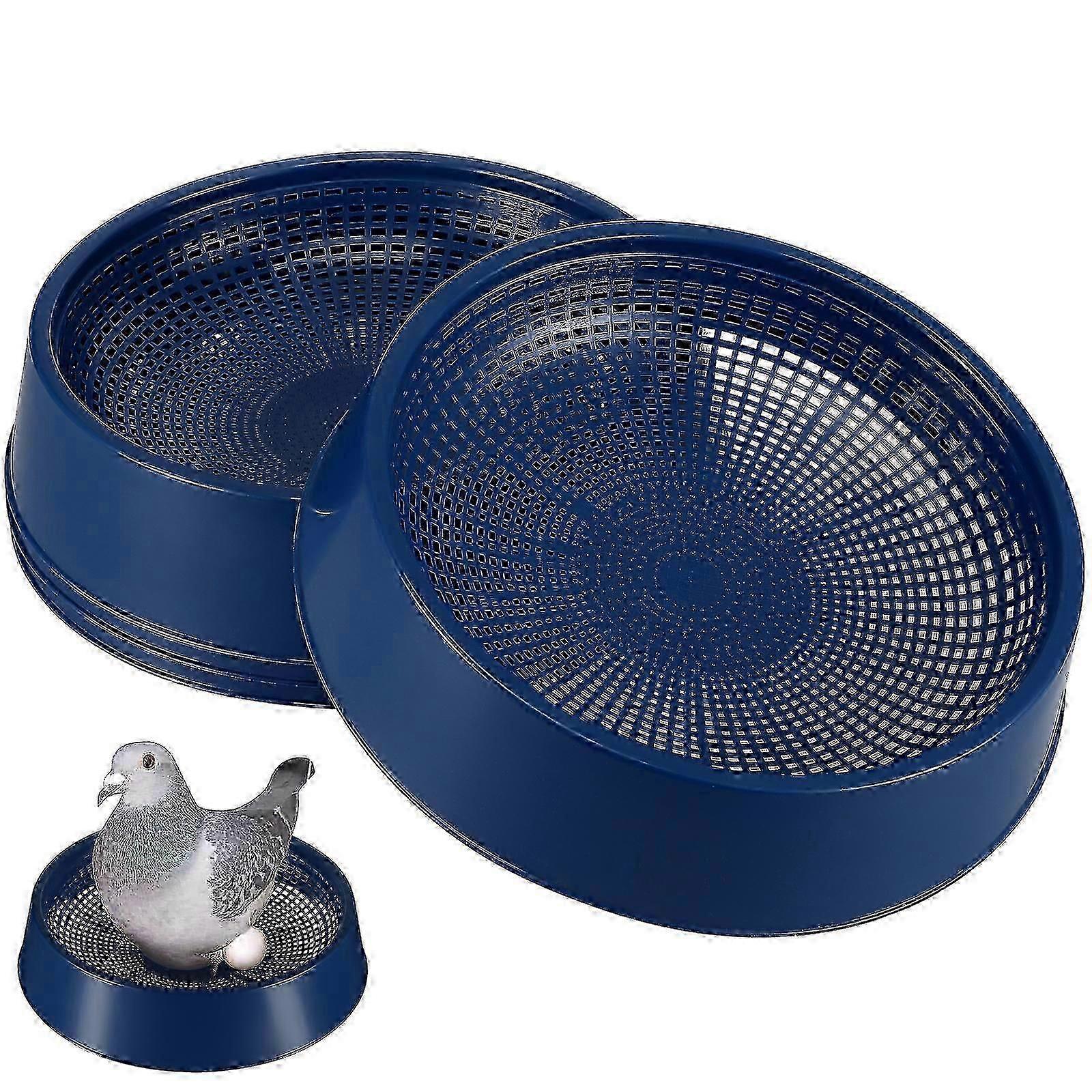 4 Pcs Plastic Bird Nests Breeding Hatching Boxes Cage Accessories Blue