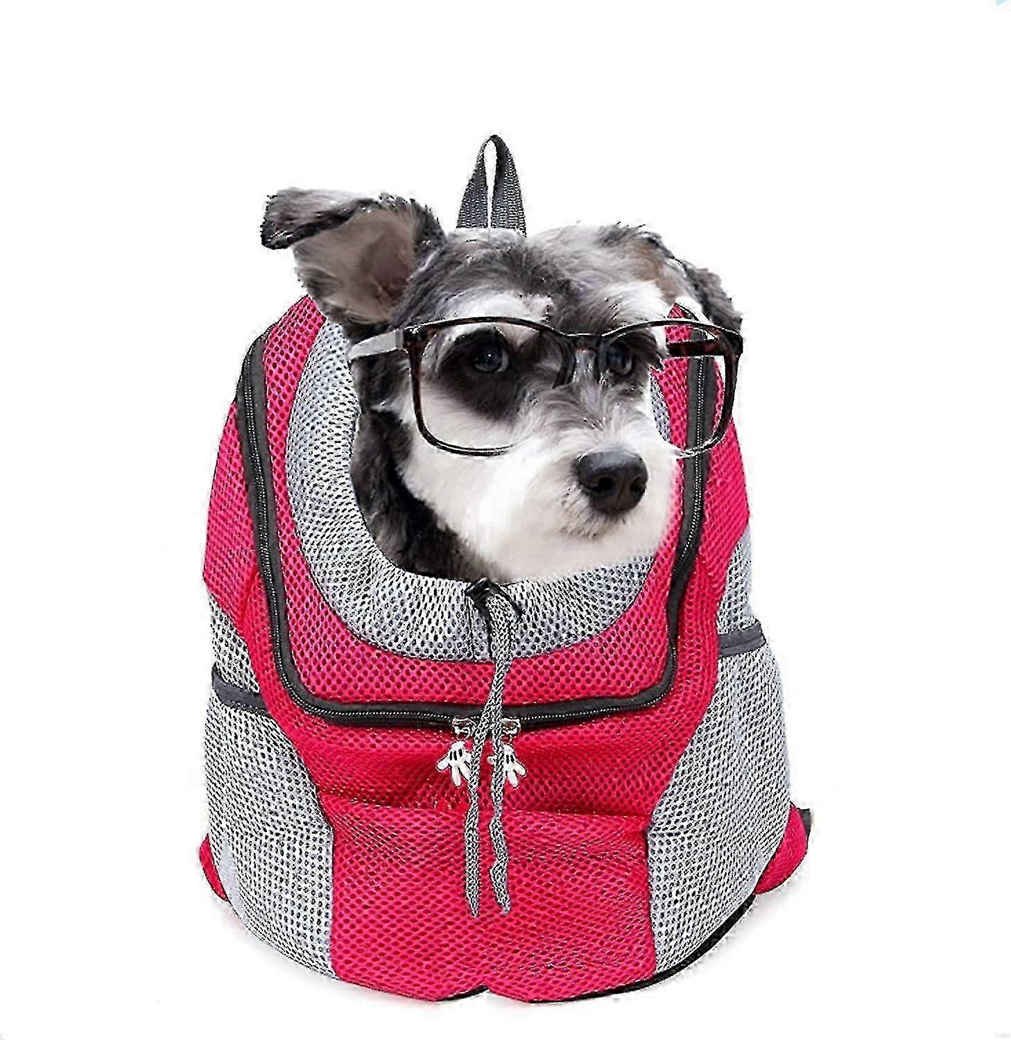 Comfortable Dual-Strap Pet Carrier Backpack - Oxford Mesh Sling for Puppy & Cat Travel in Britain