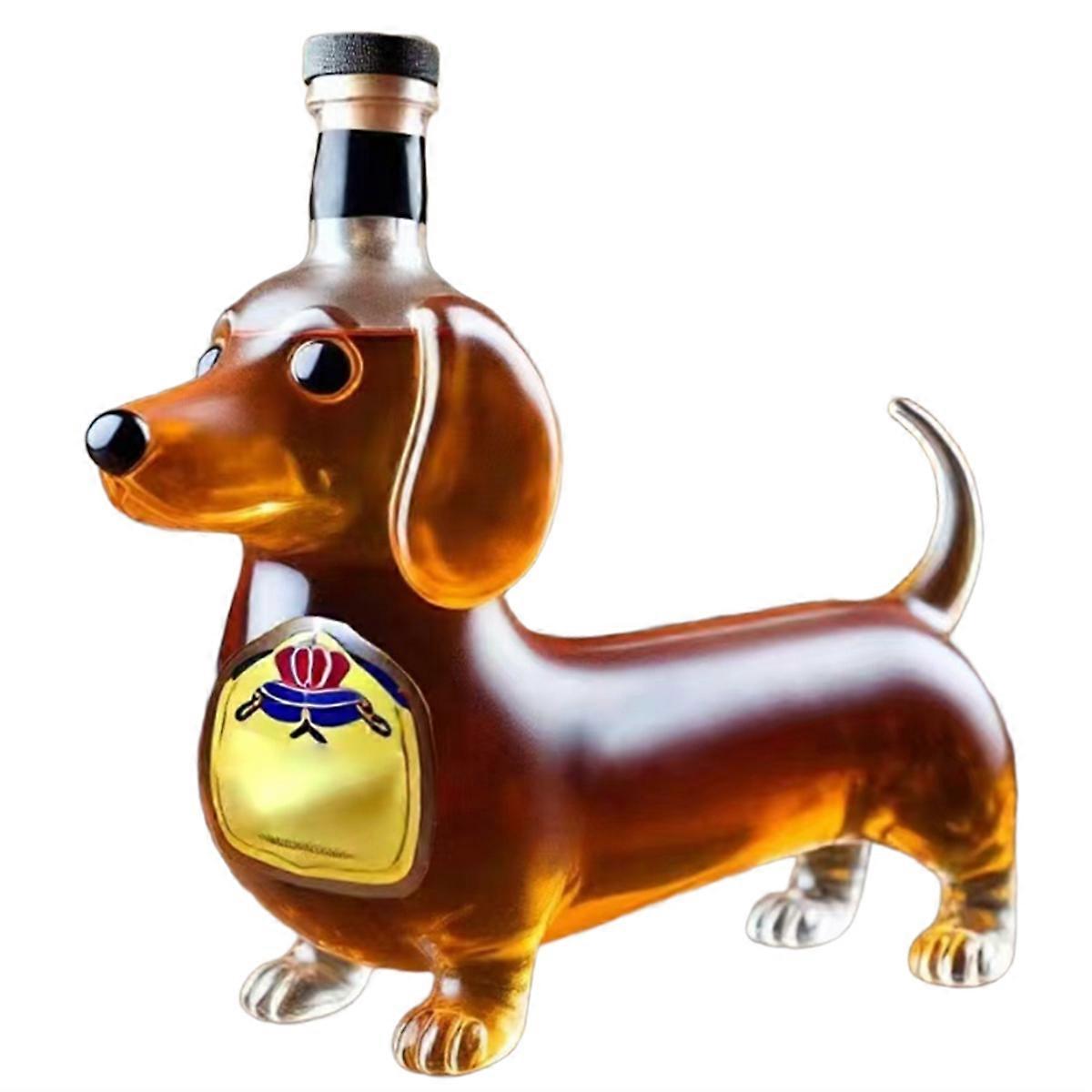 Dachshund Dog Whiskey Bottle,Reusable Liquor Flask Glassware A