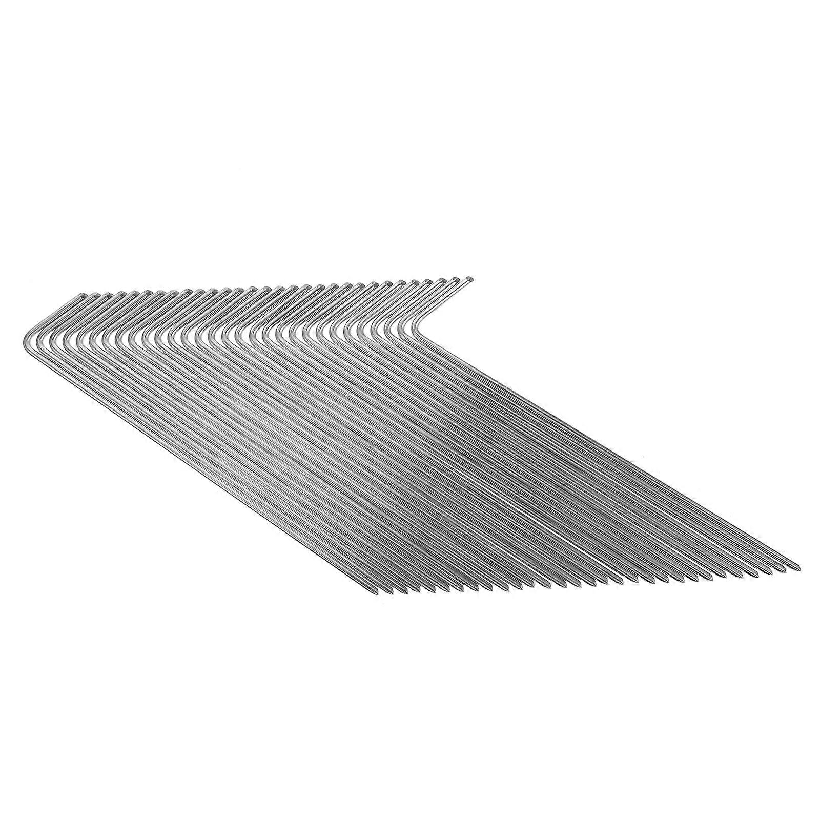 30pcs Large Tent Pegs for Outdoor Use Silver Iron Durable and Rust Resistant Camping Stakes