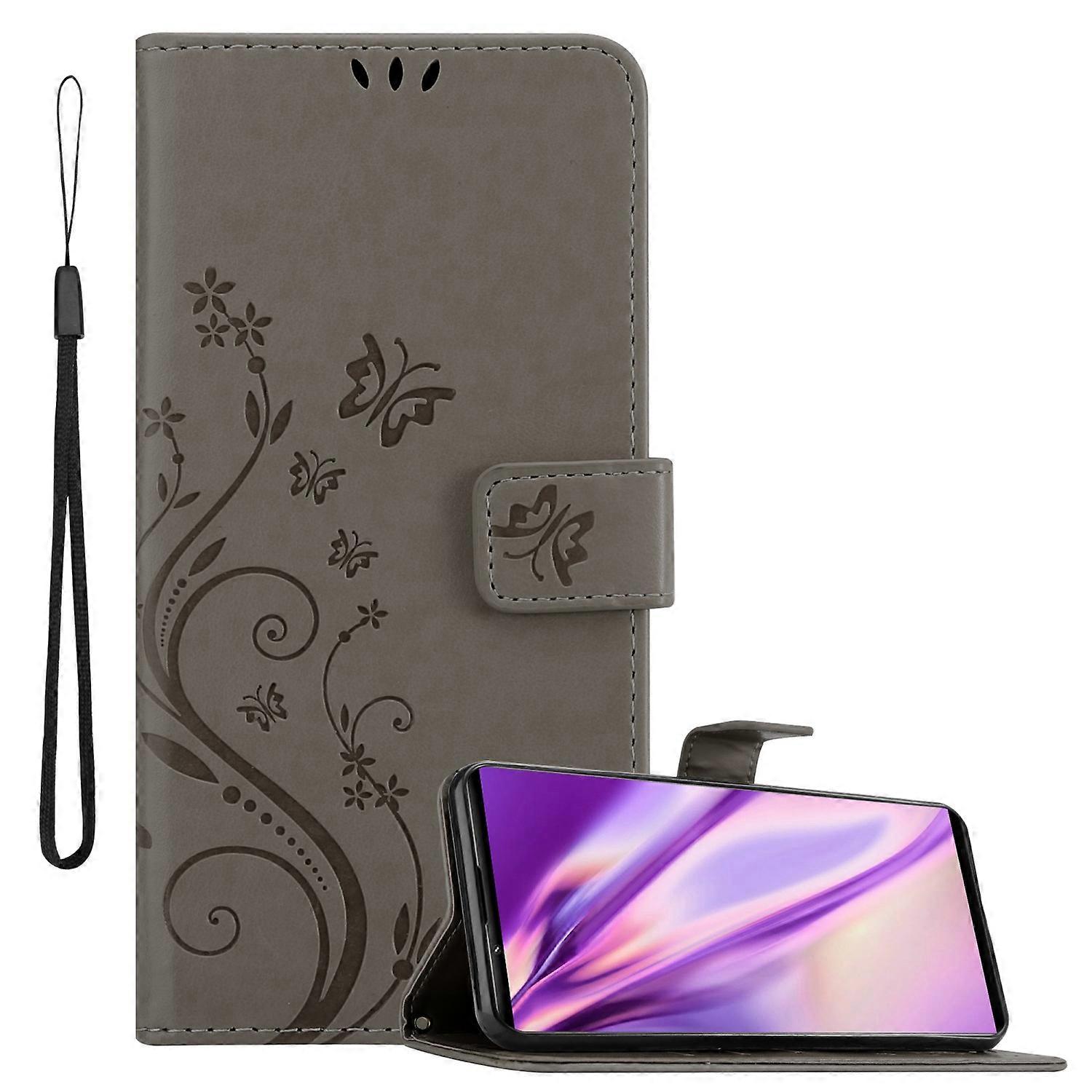 Sony Xperia 1 III保護ケース - 花柄とカードスロット付き