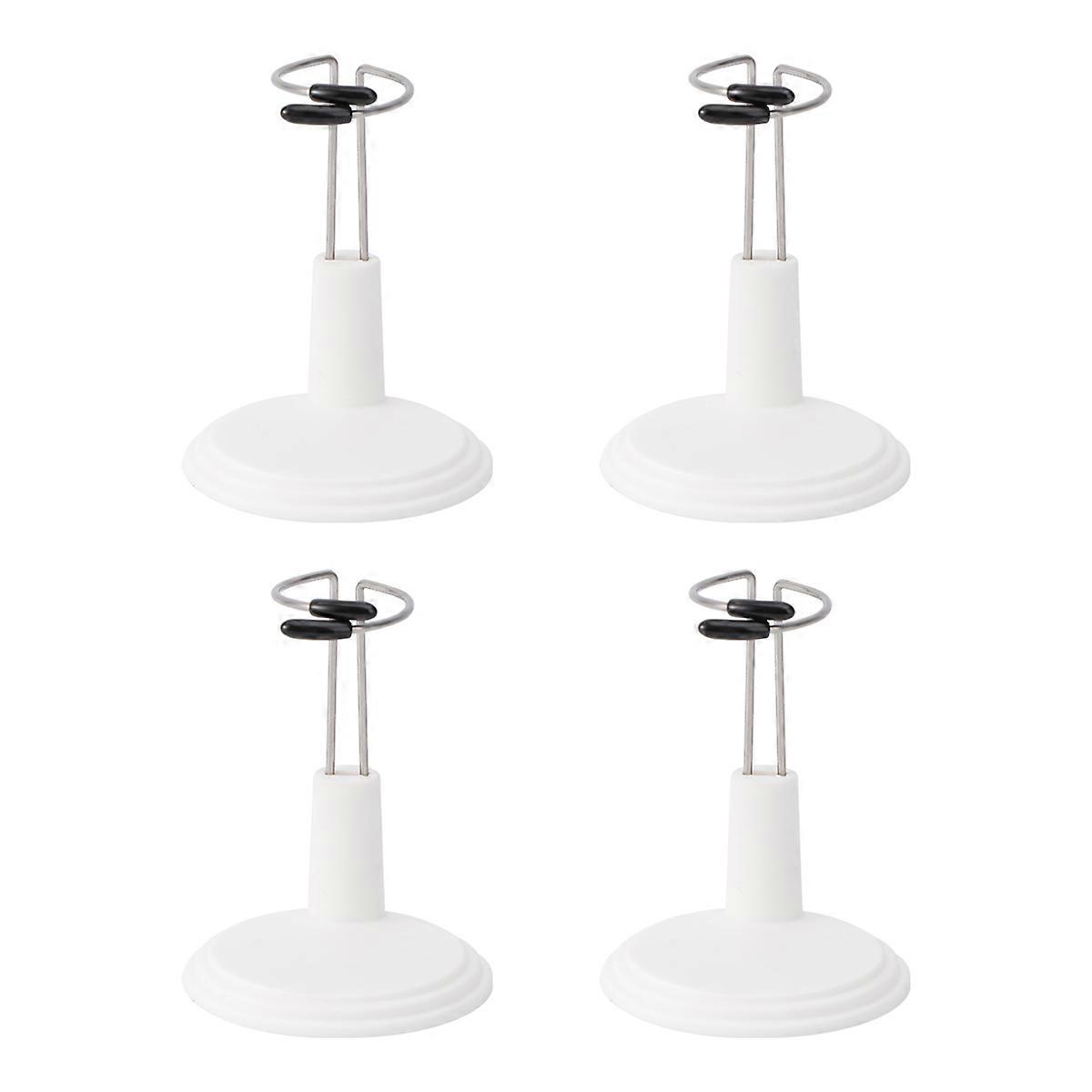 Bear Doll Storage Rack 4PCS Portable White Bracket Support for Home Display & Organization