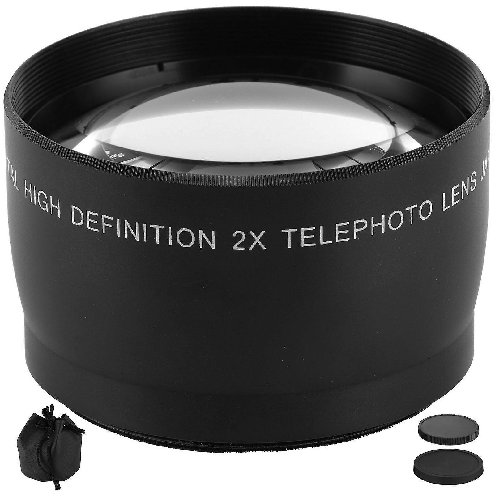 2X Telephoto Lens with Optical Glass for Camera Lens with Filter Diameter of 55mm/2.2in
