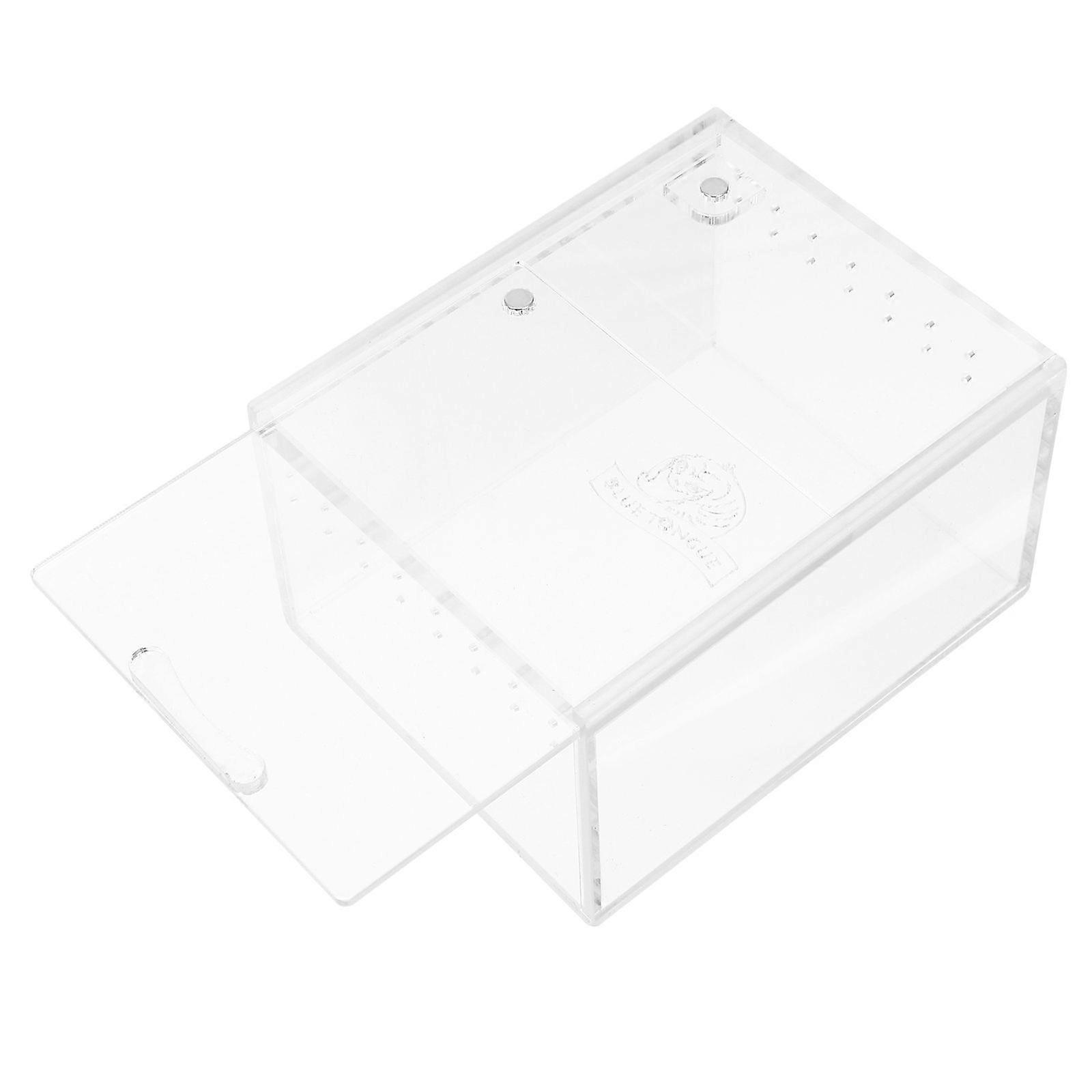 Acrylic Reptile Box Terrarium Transparent Pet Reptile Breeding Case Container