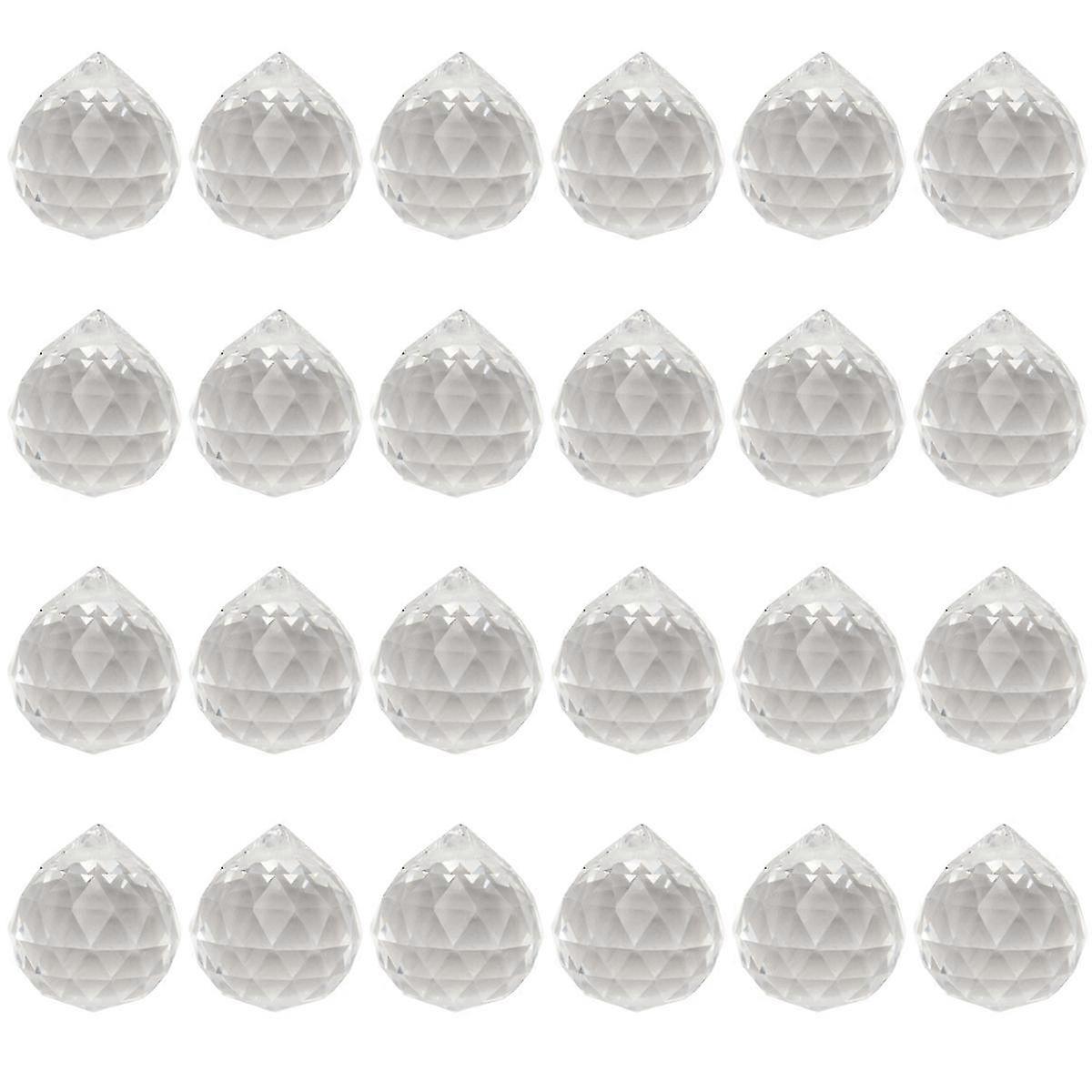24 Pcs Crystal Balls Prism Maker Hanging Crystals Prisms 20mm