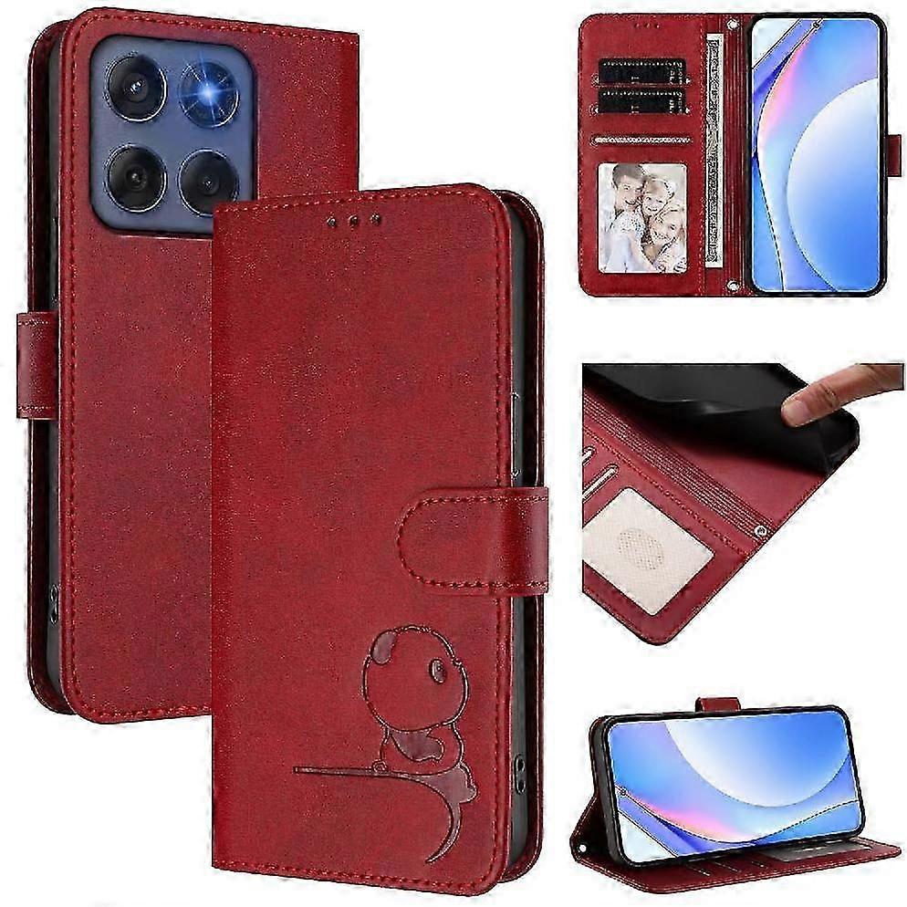 RFID Blocking PU Leather Flip Case with Card Slots, Kickstand & Mag...