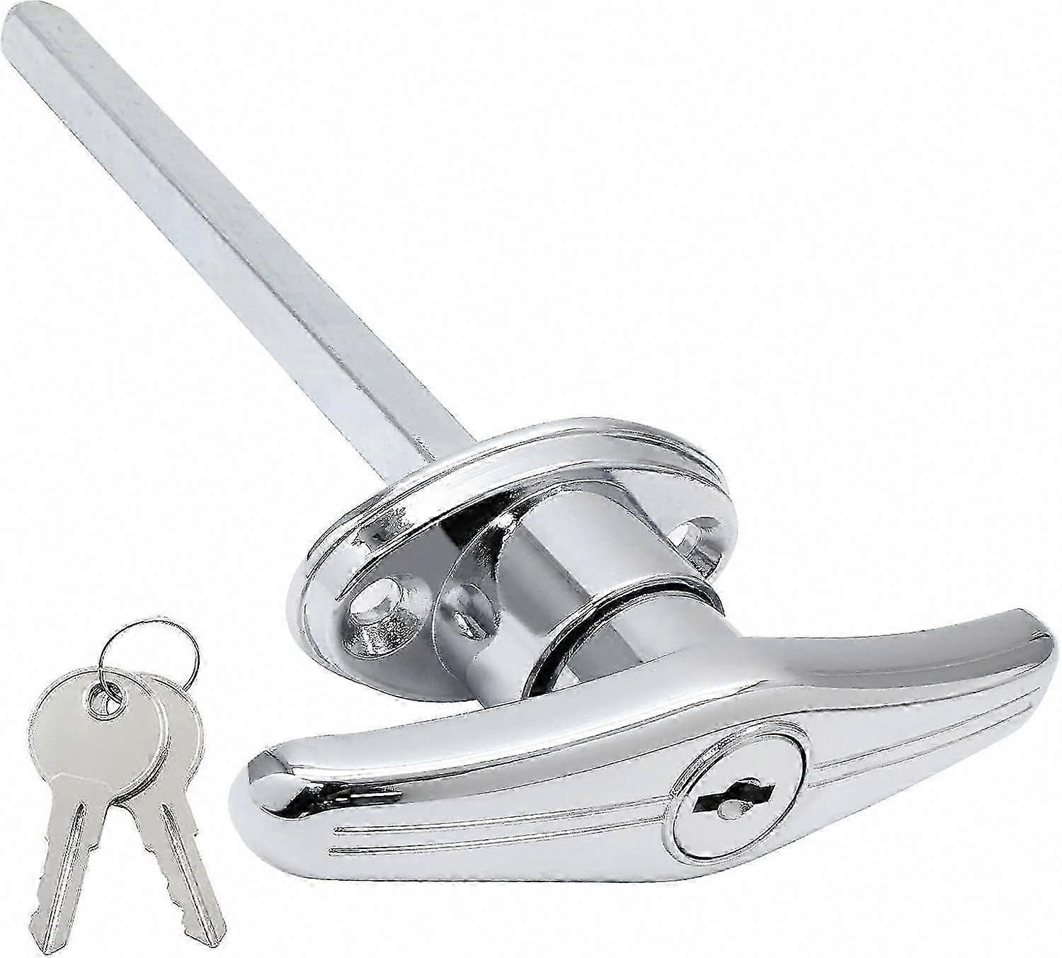 Truck Cap Locking T-Handles 1 Pack, Silver Camper Topper Replacement Lock for Canopy