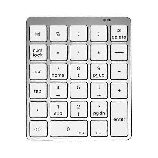 Bluetooth-compatible/ Wired Numeric Keypad USB Type-C Numeric Keypad with 28 Keys Signal Transmission Stability Keypad