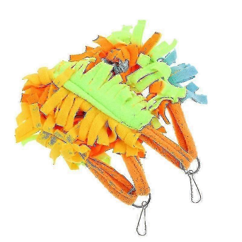 47X7x7cm Colorful Small Animal Habitat Accessories 1 Set Hamster Cage Hanging Toy Parrot Chewing Toy