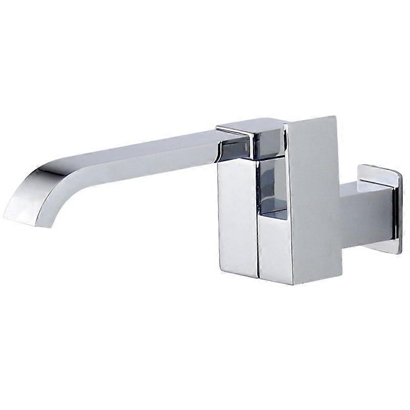 Bathroom Basin Faucet Cold Water Faucet Bathtub Waterfall Spout Sink Faucet Mop Pool Tap -Silver
