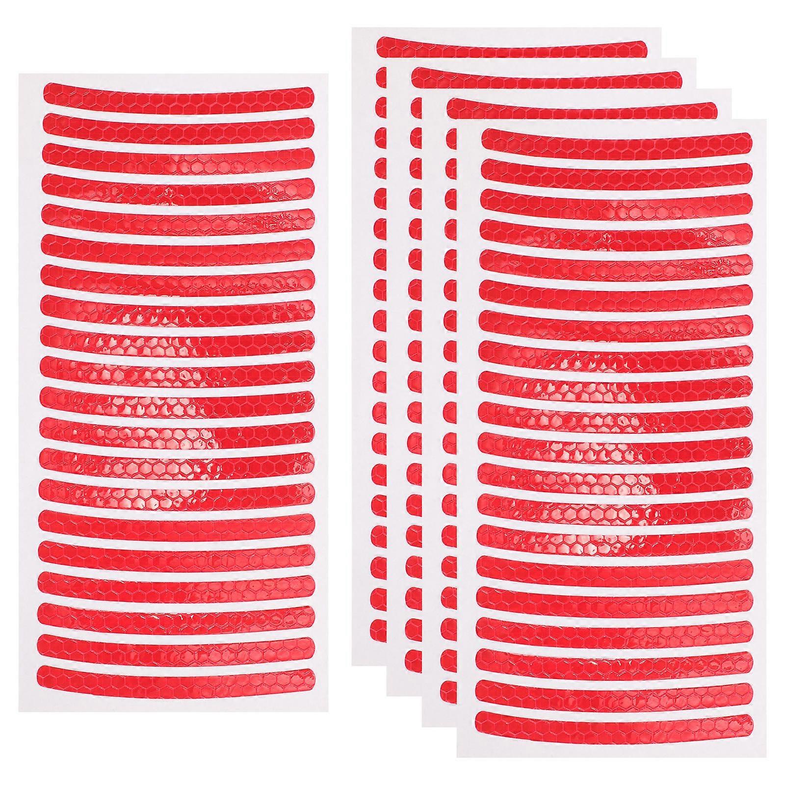 Reflective Wheel Stickers 100pcs High Visibility Glow Stripes for Motorcycle, Bike, and Electric Motorcycles Durable & Easy Application for