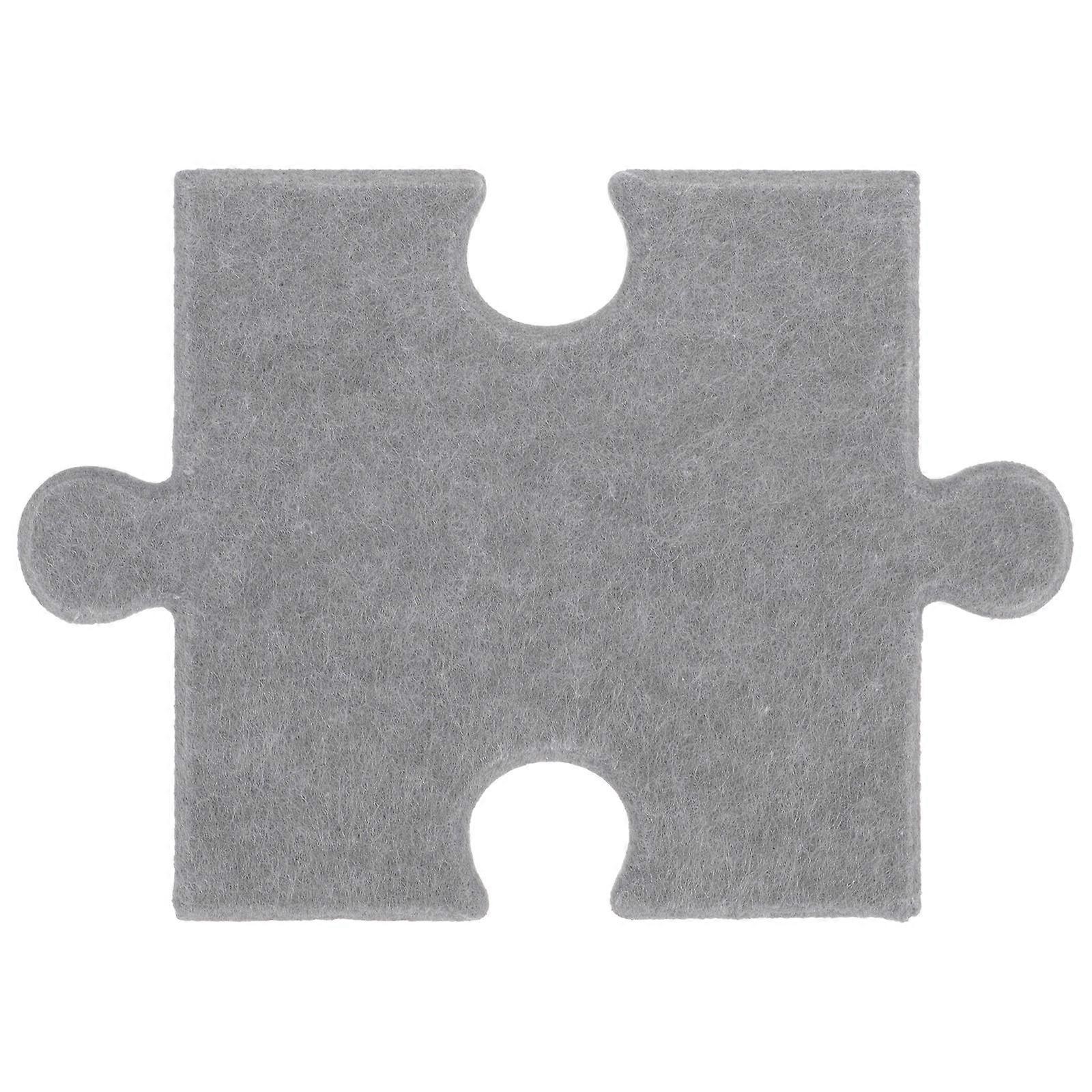 Creative Puzzle Shape Decorative Bulletin Board For Office And Home 28.9x20.3cm Grey Felt Display 1Set