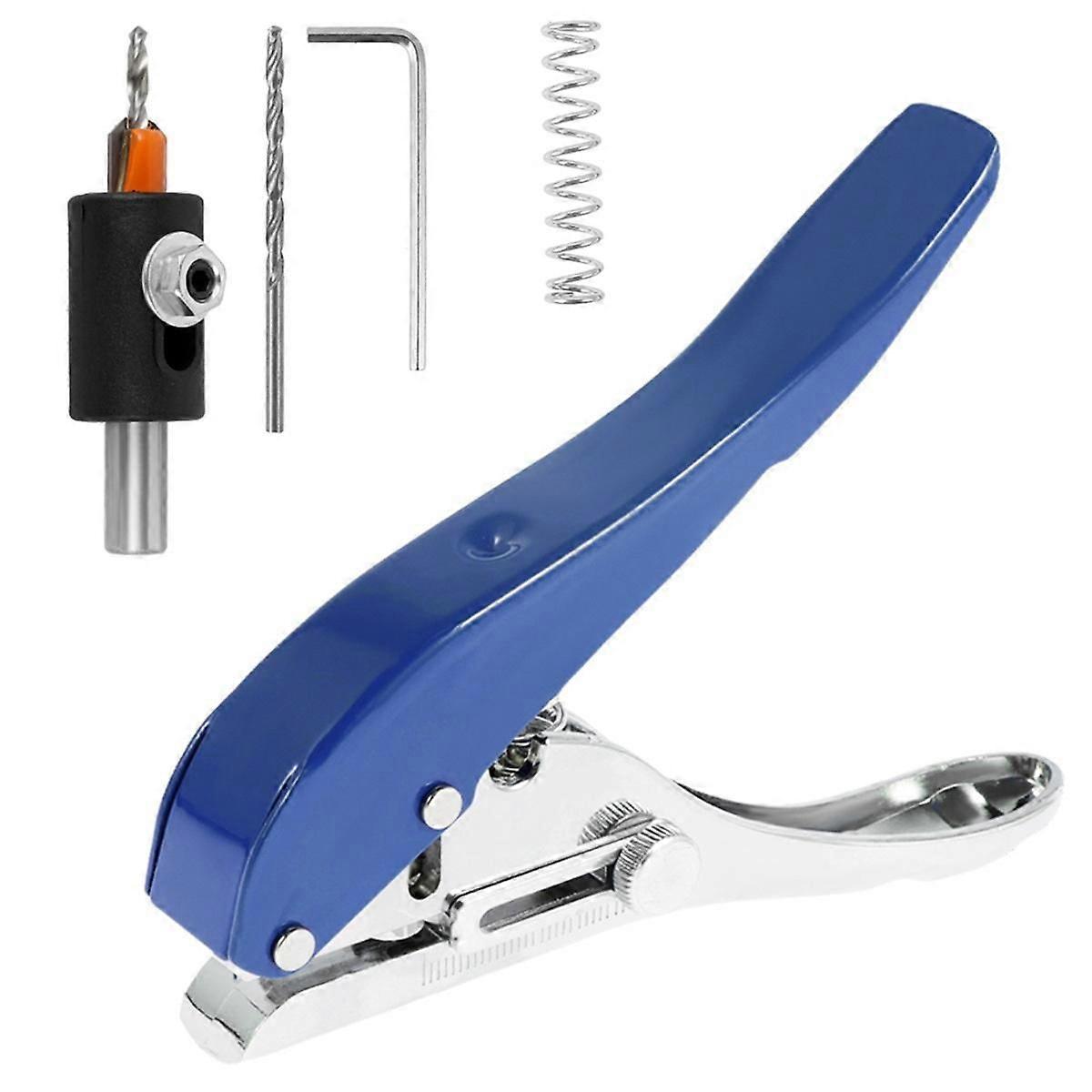 Manual Edge Band Puncher Plier 8mm Hole Card Punching Tool for Plastic Sheet Photo Paper PVC ABS Op