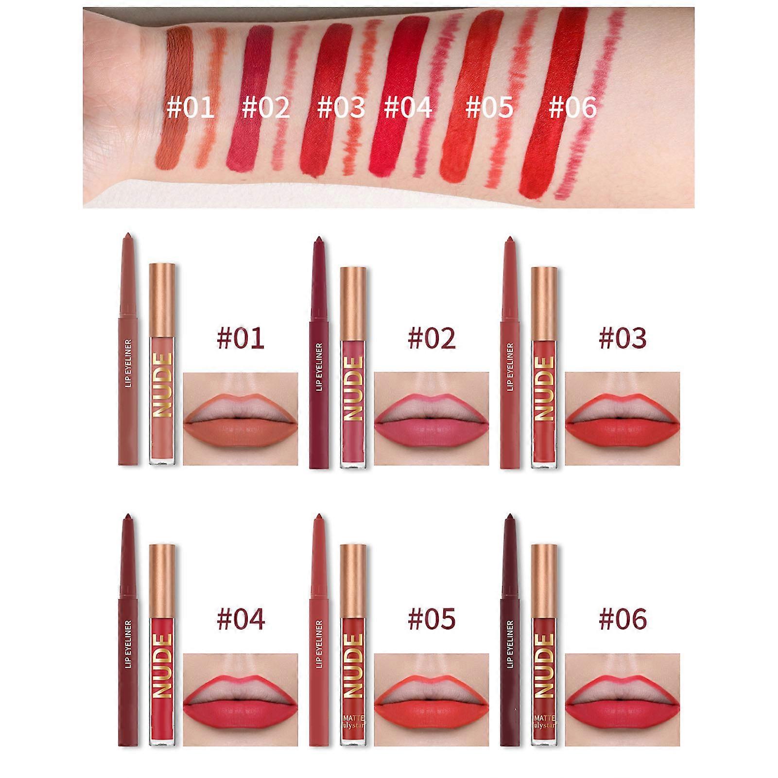 Matte Liquid Lipstick 4 Colors Waterproof Moisturizing 5ml