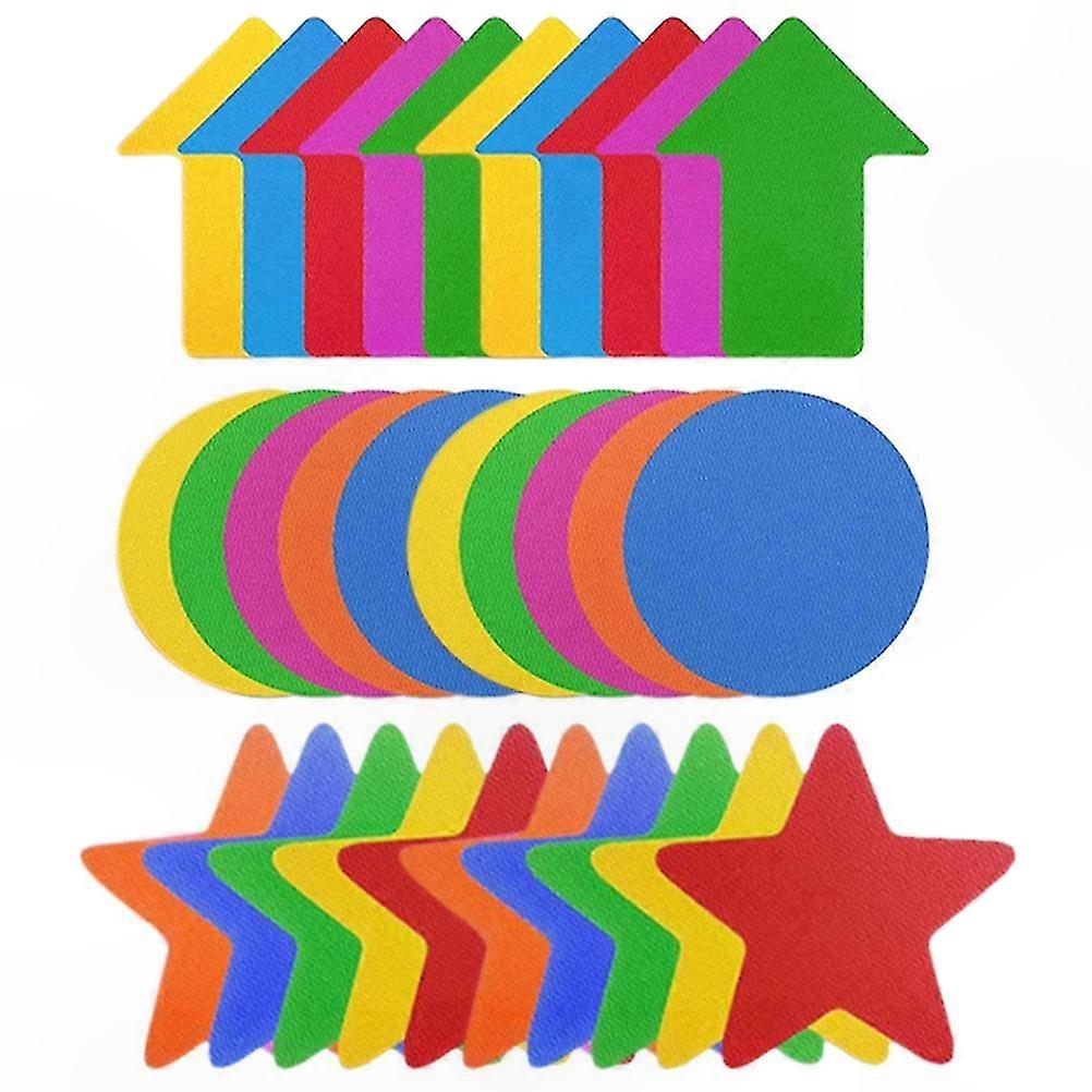 30 Pack Kids Star-Shaped Floor Carpet Markers for Playful Spaces