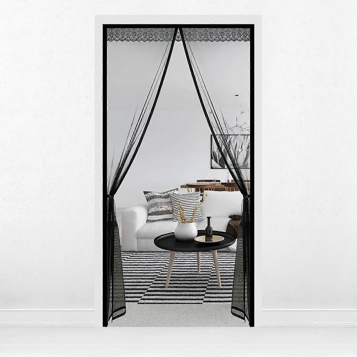 Magnetic Screen Door Automatic Closing with Storage Strap No Drilling Insect