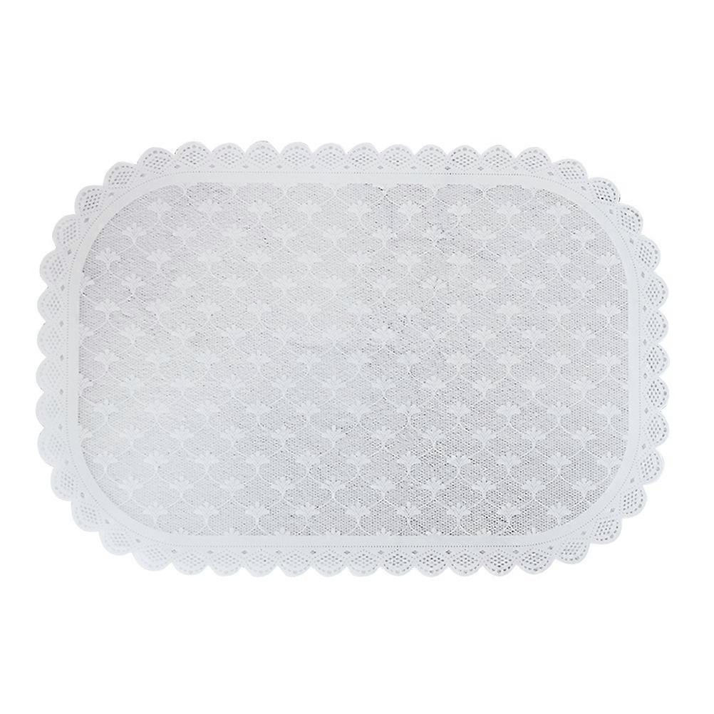 Waterproof Placemat PP Lace Coaster for Food Serving White
