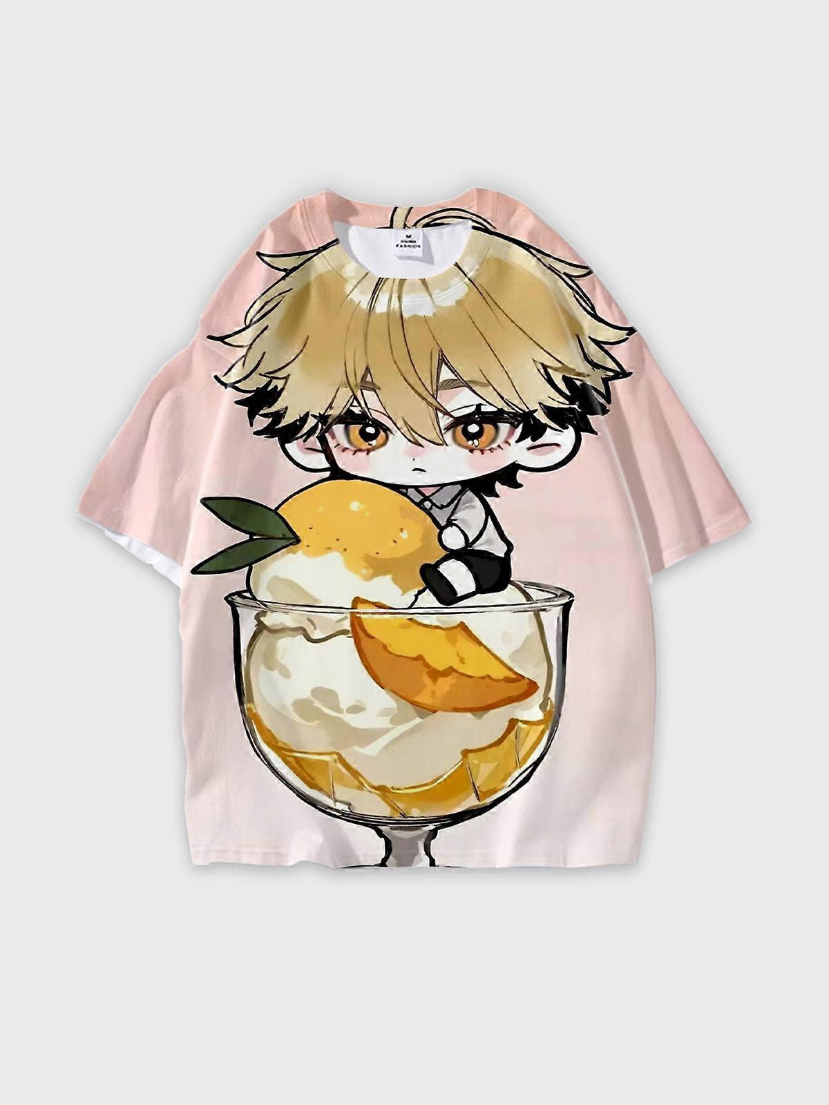 T-Shirt Short Sleeve Round Neck, Summer Casual Loose Graphic Tee, Unisex The Link Click W2269