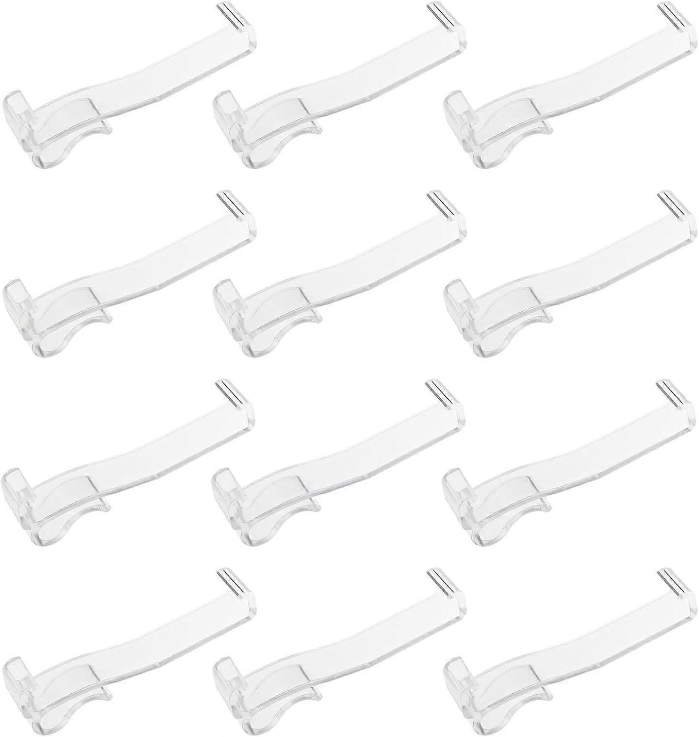 Ternel 12 Pack 3.25 Window Blind Clips - Clear Plastic Clips for Horizontal