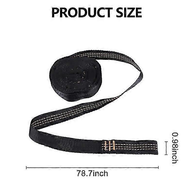 For 2 Pcs 5ring High Loadbearing Hammock Straps Reinforced Polyester For Home Outdoor Hammockorange