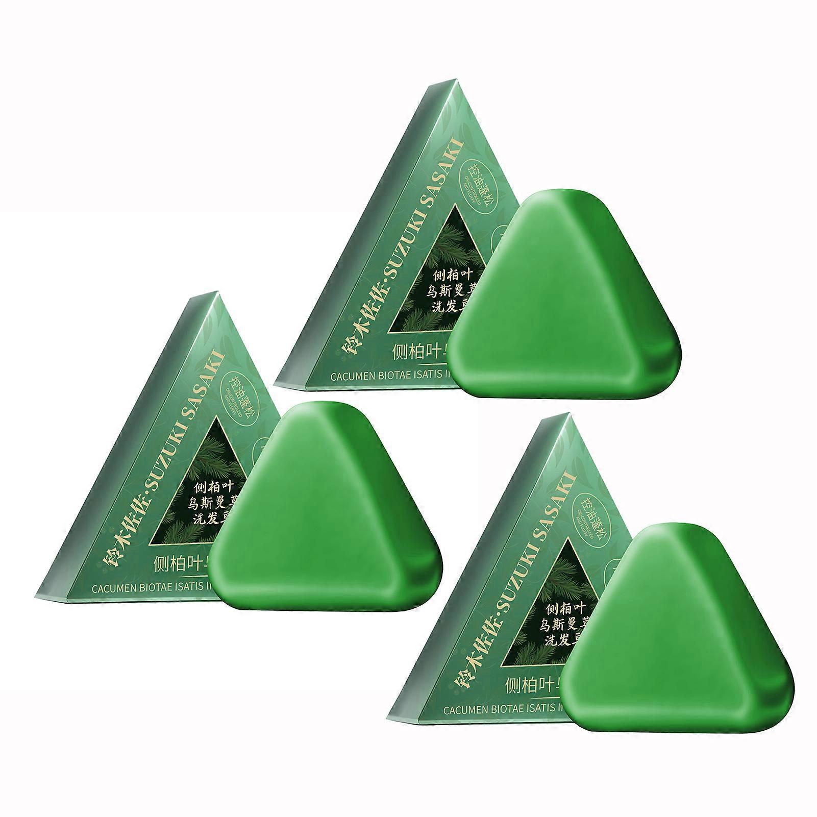 1-3 sztuk Organiczne Zagęszczanie Włosów Usman Grass Shampoo Bar Naturalne ekstrakty roślinne dla mężczyzn i kobiet, Głębokie oczyszczanie i wzmacnianie włosów