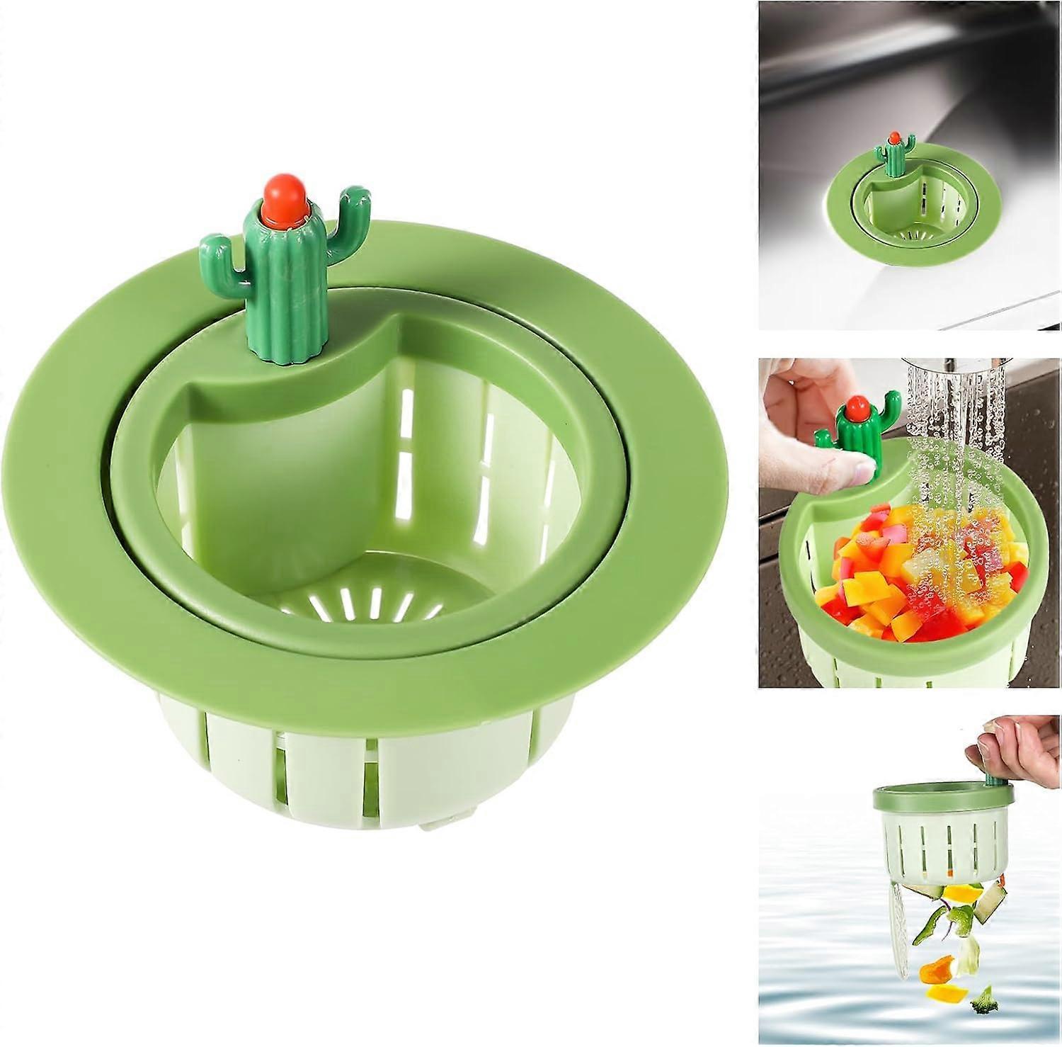 1pc Cactus Kitchen Sink Drain Filter, Automatic Drain Strainer