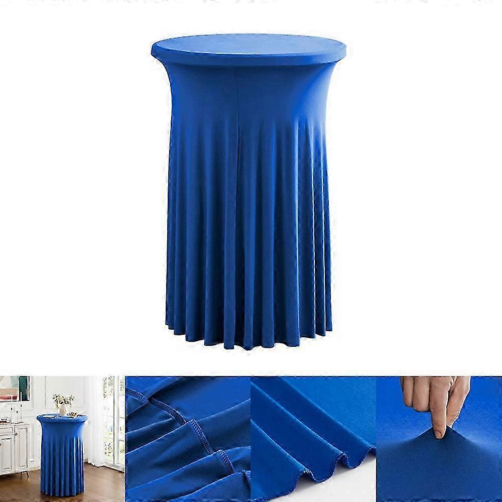 60 x 110cm Elegant Round Cocktail Table Cover for Business Events Solid Color Stretch Skirted Tablec