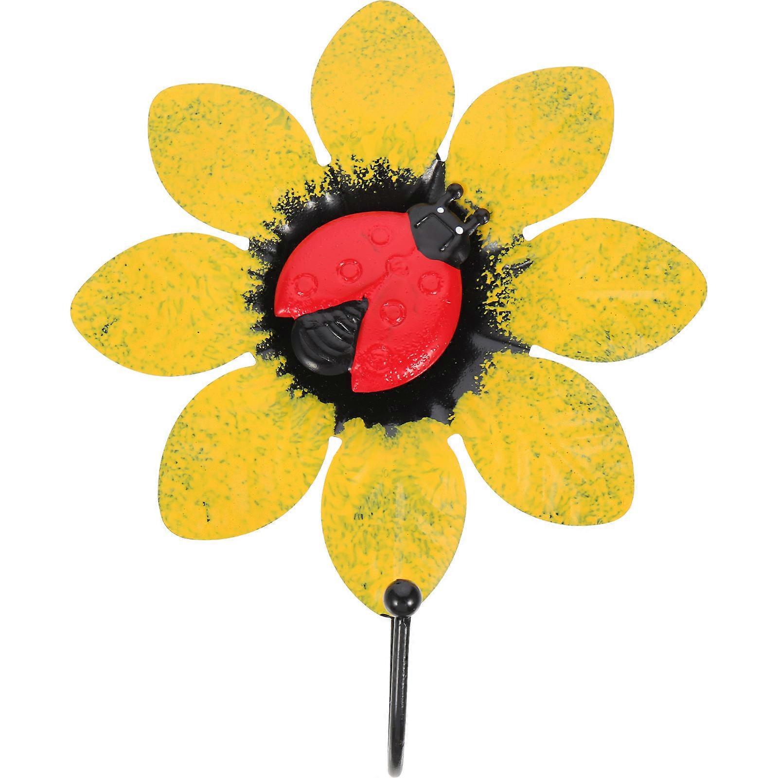 Wall Mounted Hooks Iron Hat Hanger for Curtain 5Pcs Flower Shape Coat Hooks