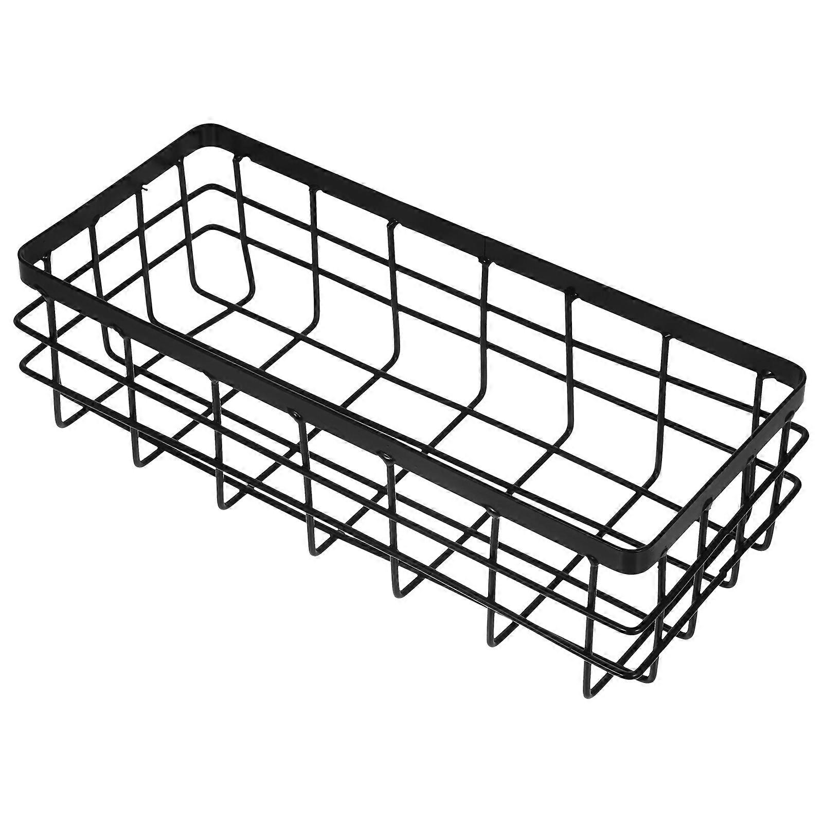 Wall Mounted Storage Basket Metal Rack for Bathroom Use 4Pcs