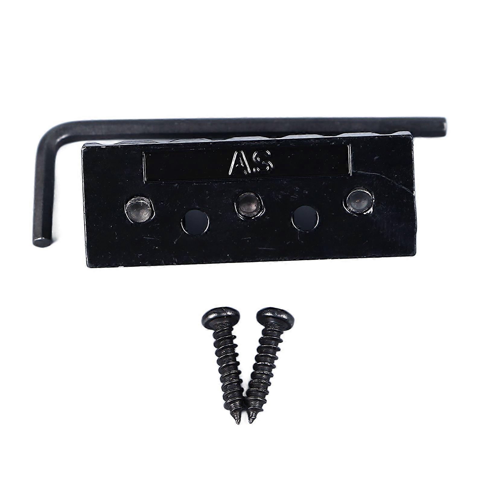Electric Guitar Nut 42mm Length Metal Guitar String Locking Nut with Screws and Wrench
