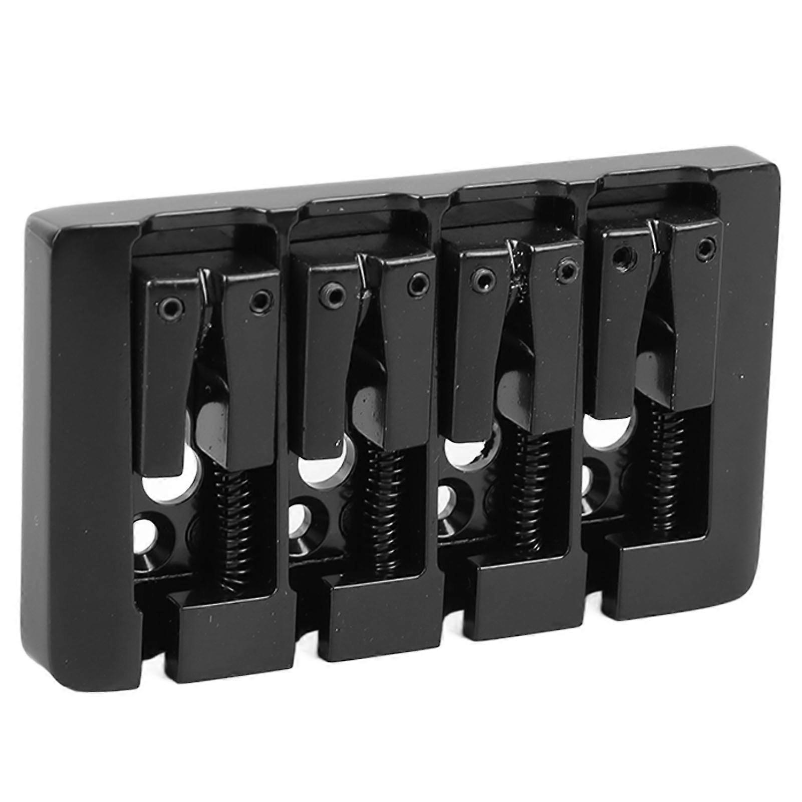 L Shaped 4 String High Mass Metal Bass Bridge Black Accessory