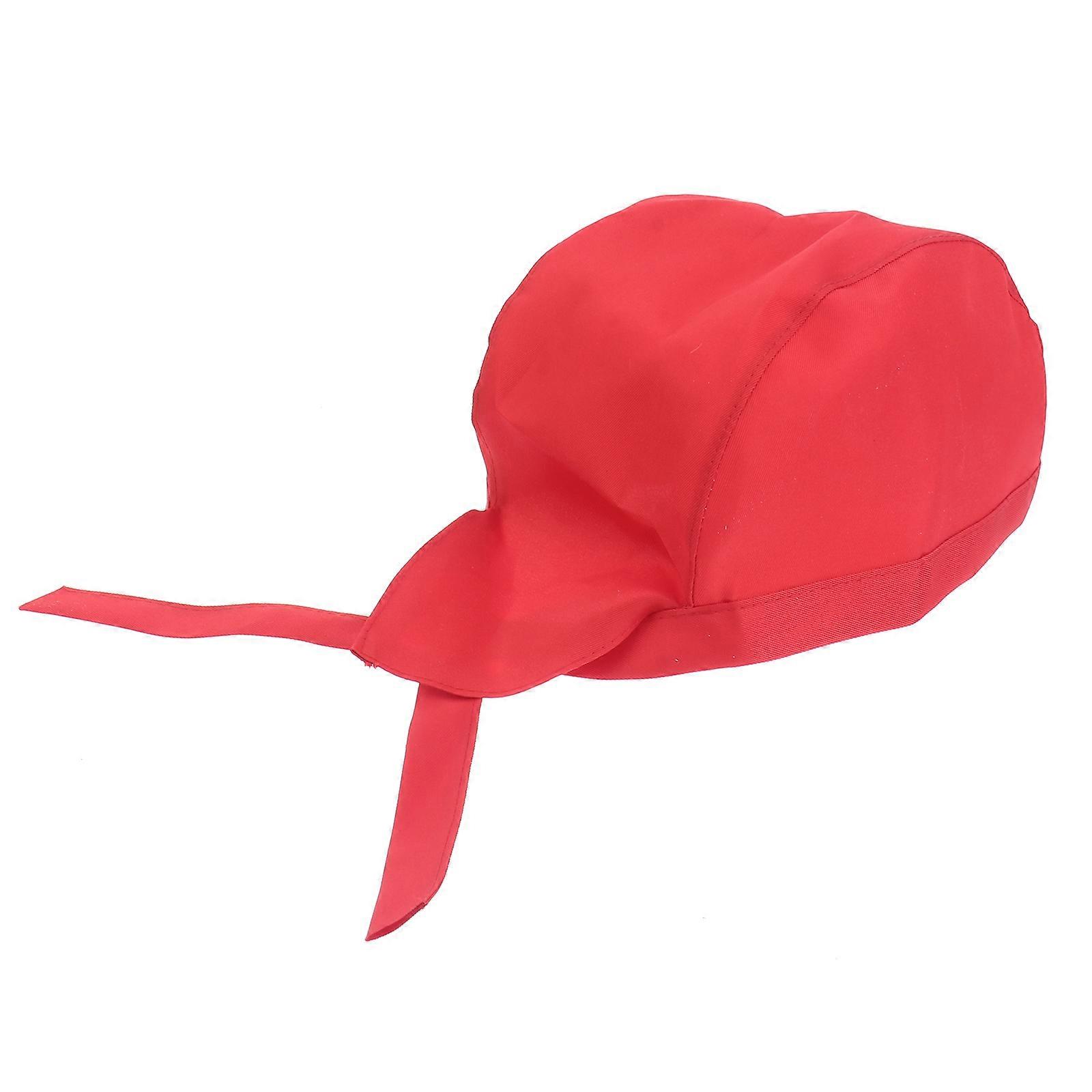 Chef Hat Red Catering Skull Cap for Kitchen Use Fashion Turban