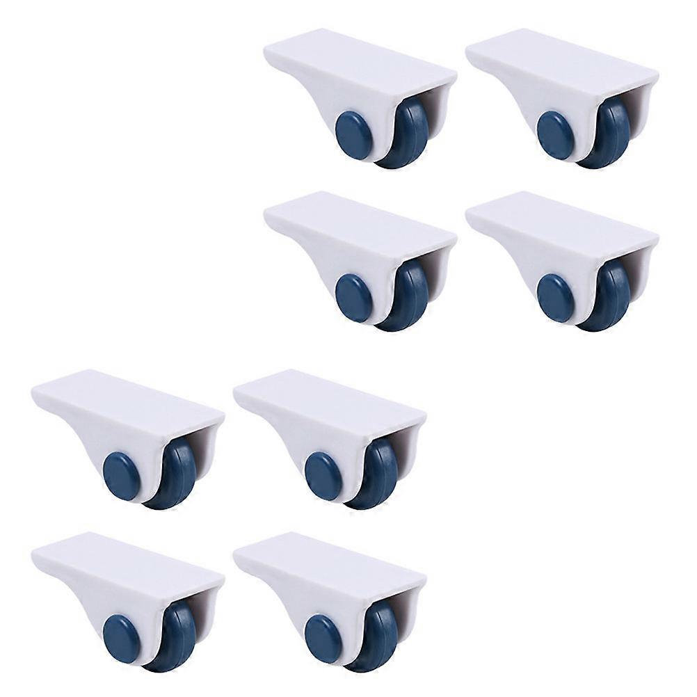 Sticky Pulleys Storage Box Casters for Home Use 8Pcs Clear Blue
