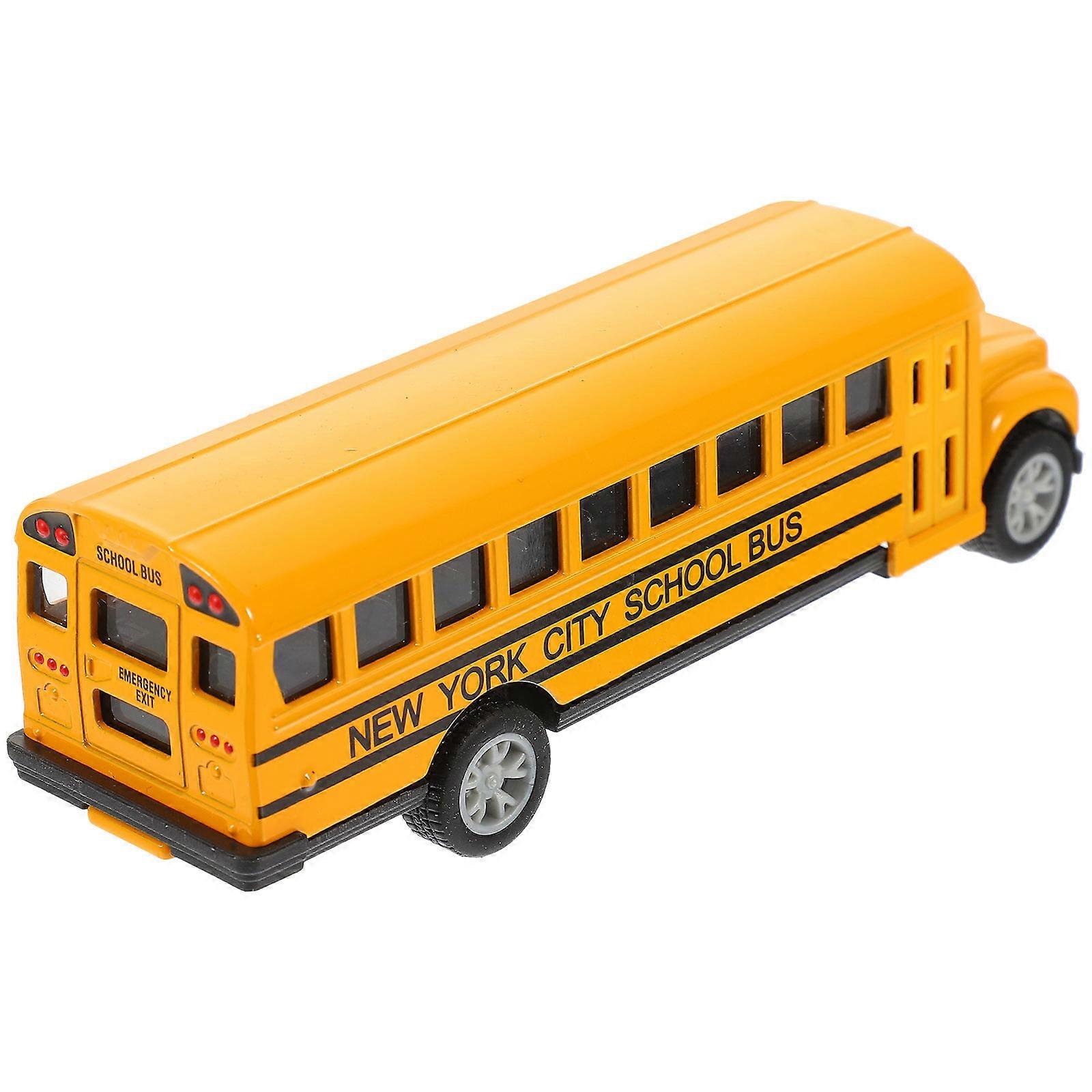 School Bus Model Pull Back Car Mini School Bus Toy for Children