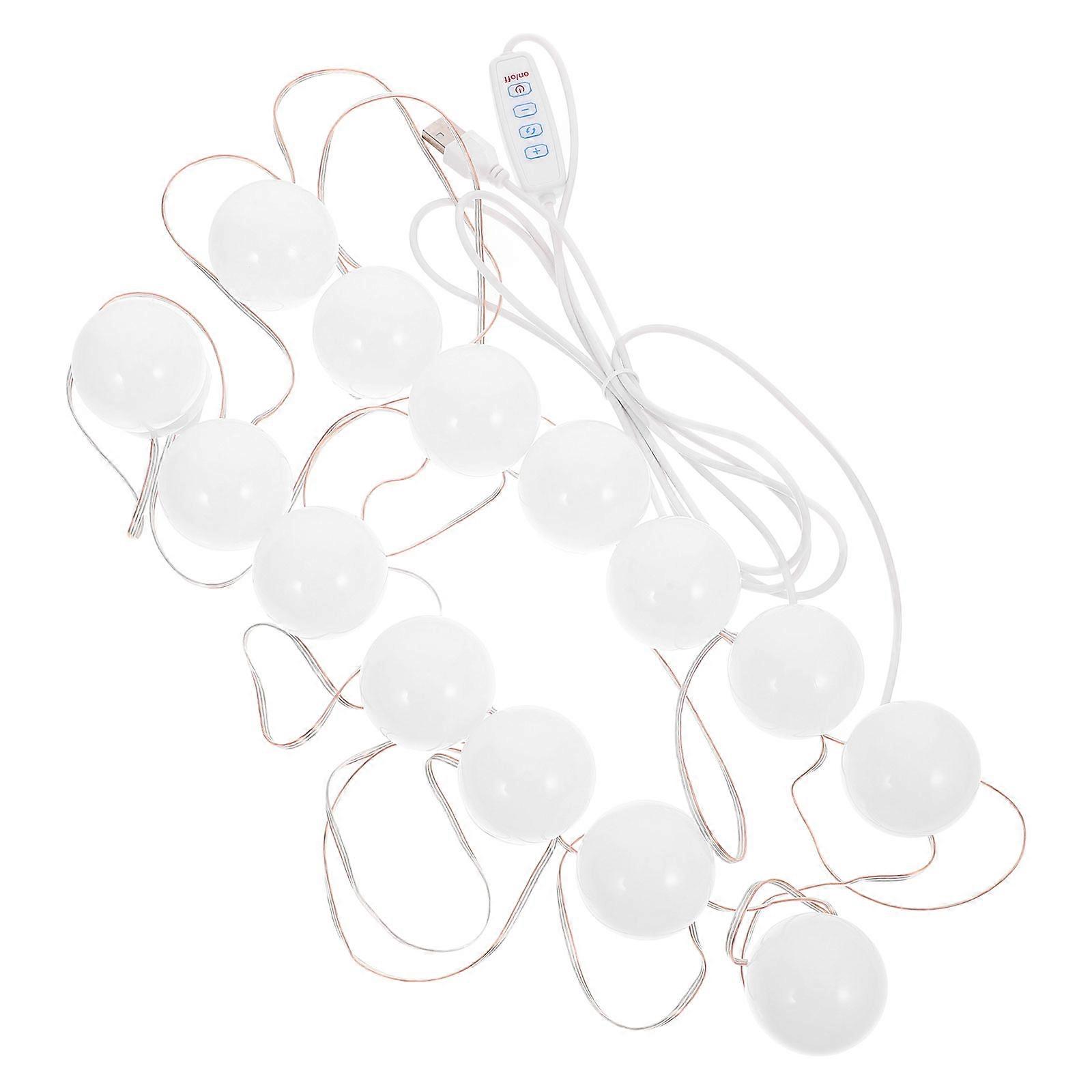 Mirror Front Light LED Makeup Lamp with Adjustable Brightness 14Pcs Set