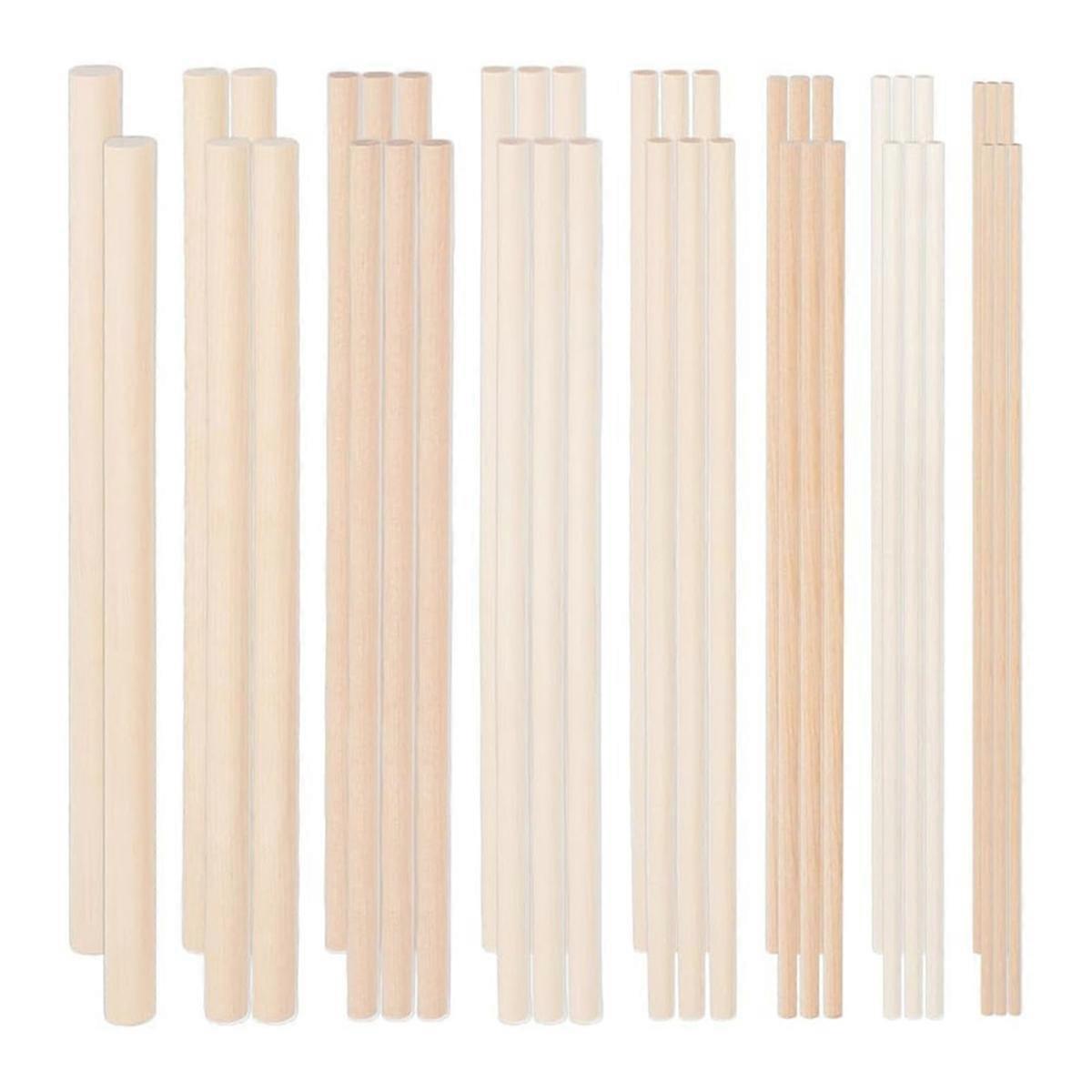 Wooden Dowels Various Sizes Round Dowel Rods Beech Wood Sticks Kit