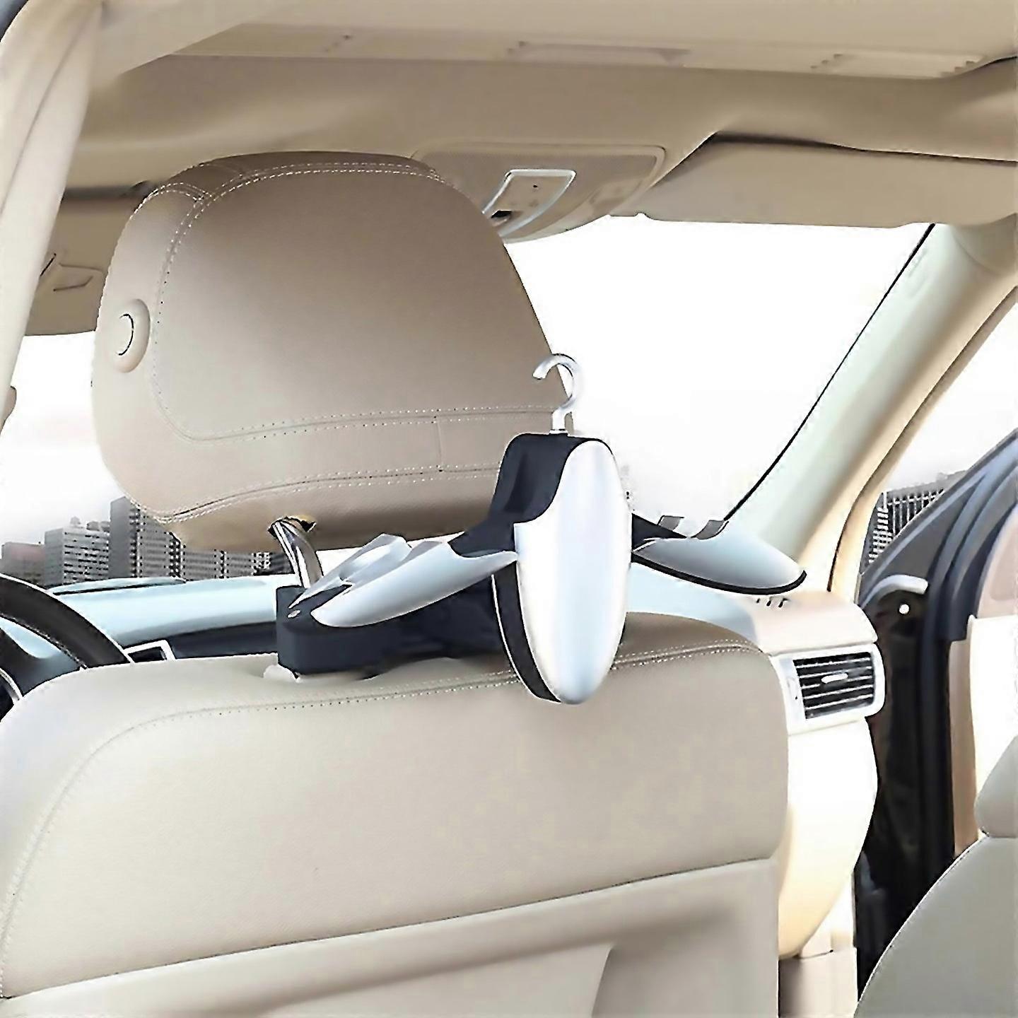 For 2 Pcs Universal Car Seat Back Folding Hanger Multifunction Silver