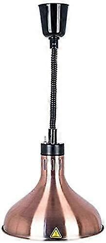 Heat Lamp Food Warmer Portable Adjustable Telescopic Buffet Chandelier Single Head Bronze for Pizza and Food Heating