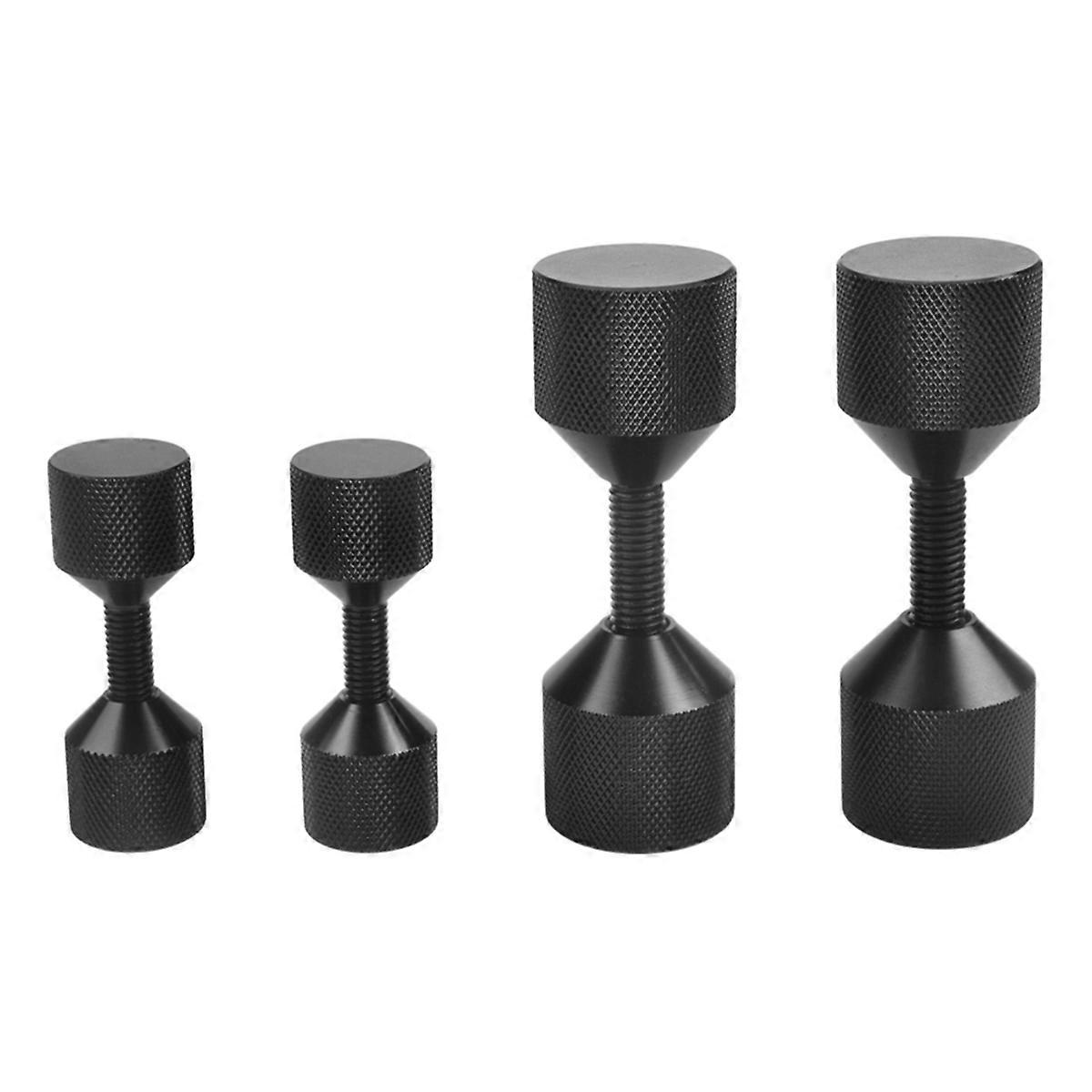 4 stk aluminiumsflange to hulstifter 1-1/8 tommer to hul justeringsstifter og 1-5/8 tommer aftagelig flange sort