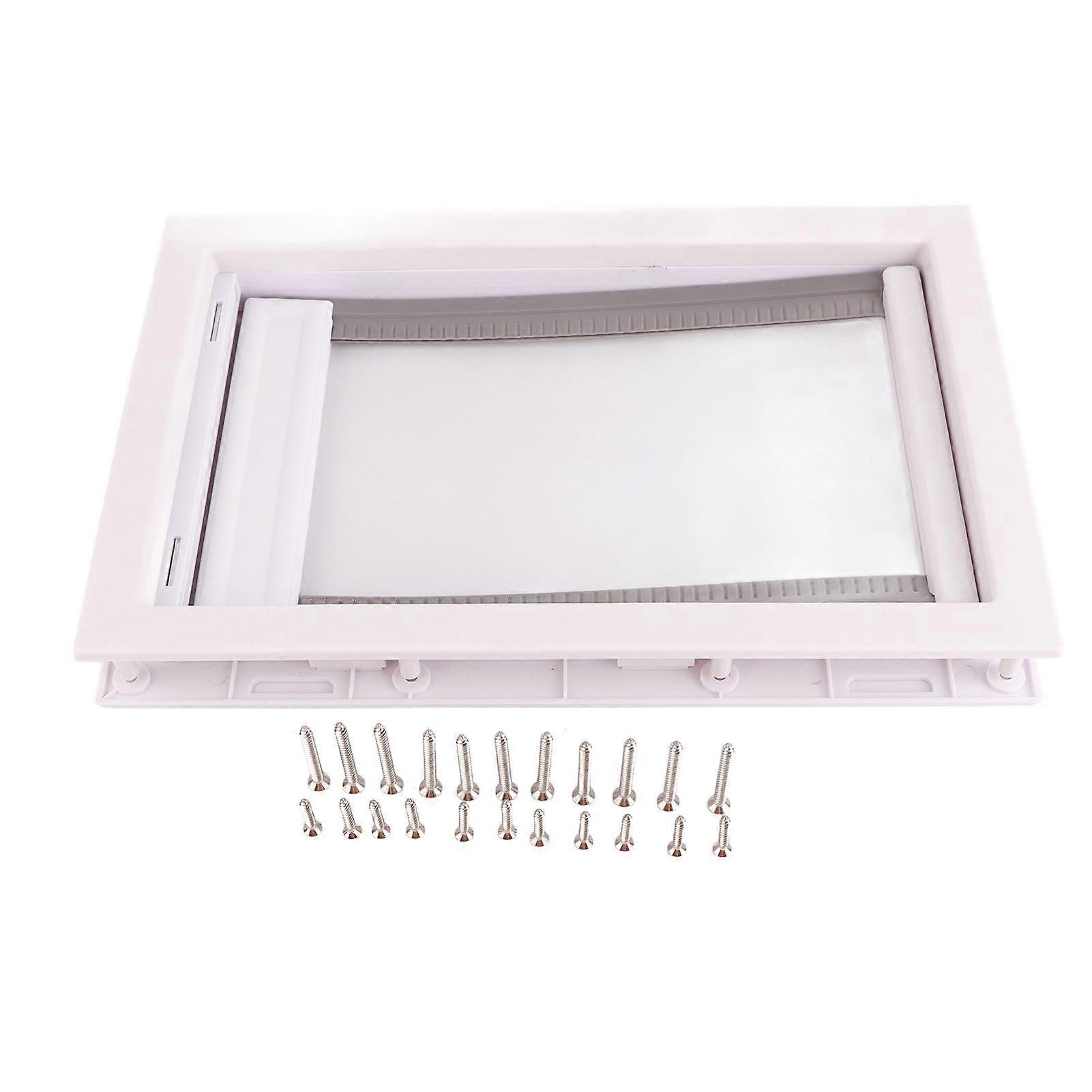 Plastic PVC Pet Door Magnet Automatic Closing Door Bothway Security Accessory for Cat DogWhite M